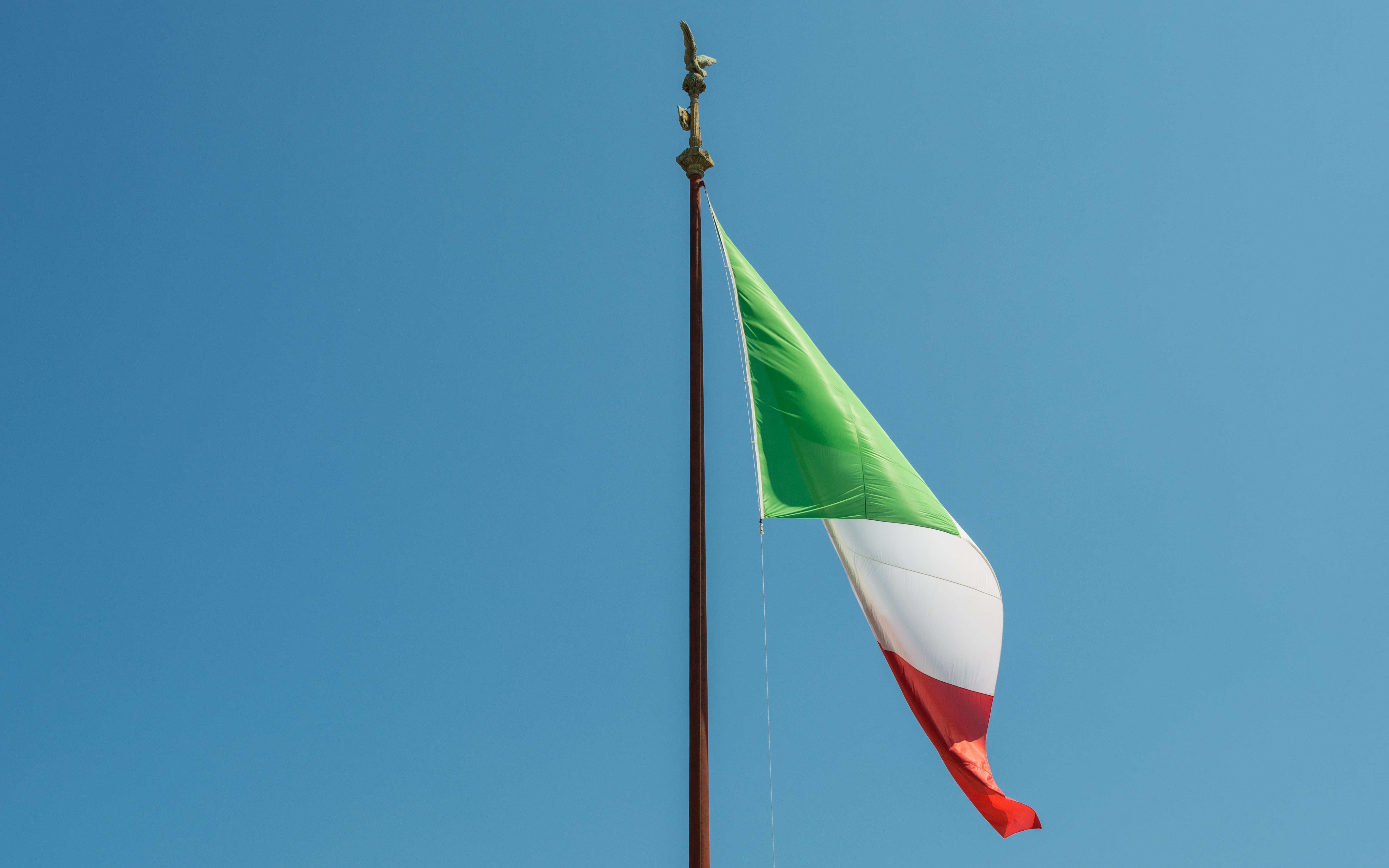 sky, outdoors, pole, environment, white color, nature, freedom, independence, rome, red, the altar of the fatherland, victor emmanuel 2, copy space, blue, HD Wallpaper