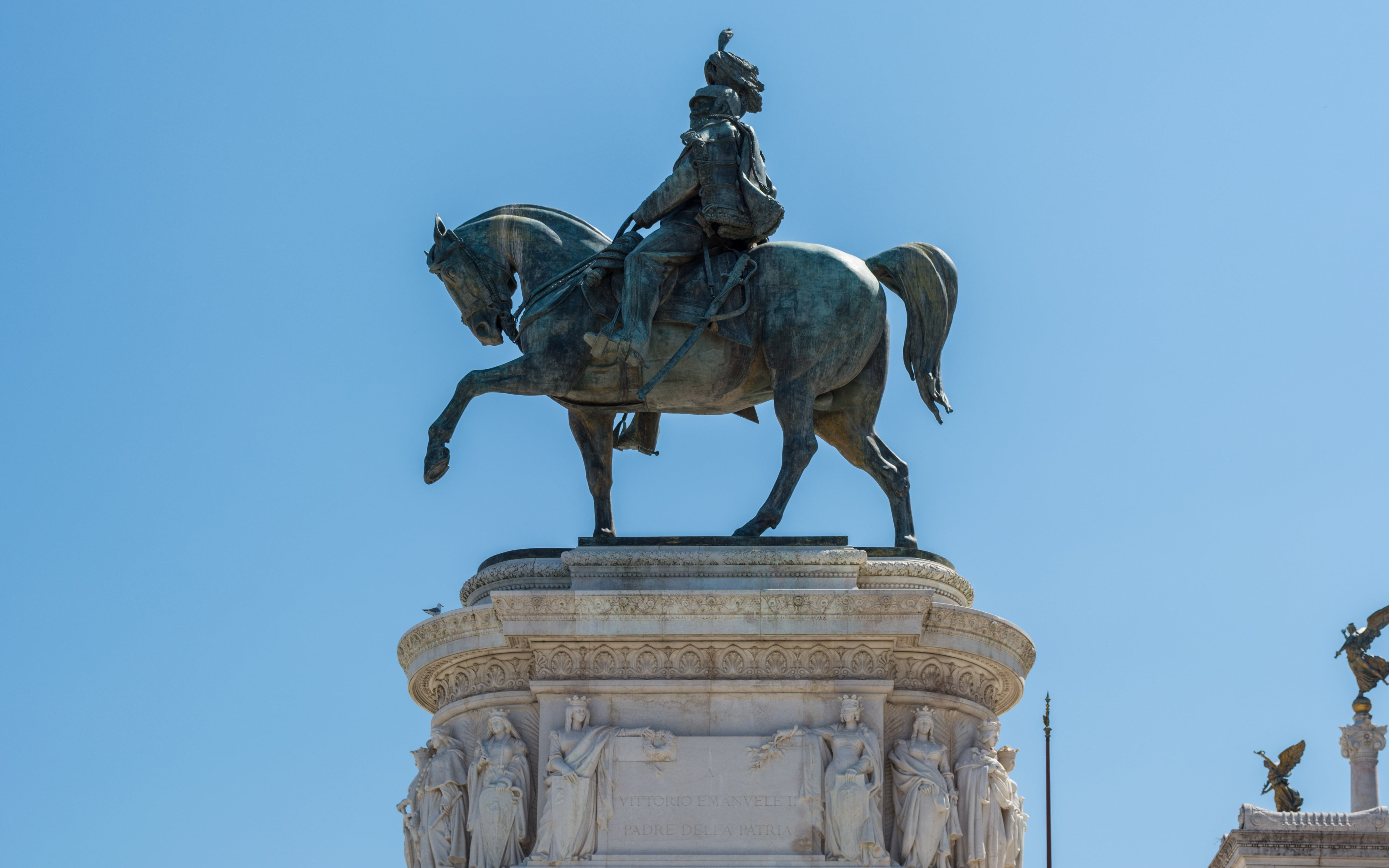 outdoors, mammal, art and craft, monument to vittorio emanuele ii, domestic animals, victor emmanuel 2, government, domestic, rome, human representation, HD Wallpaper