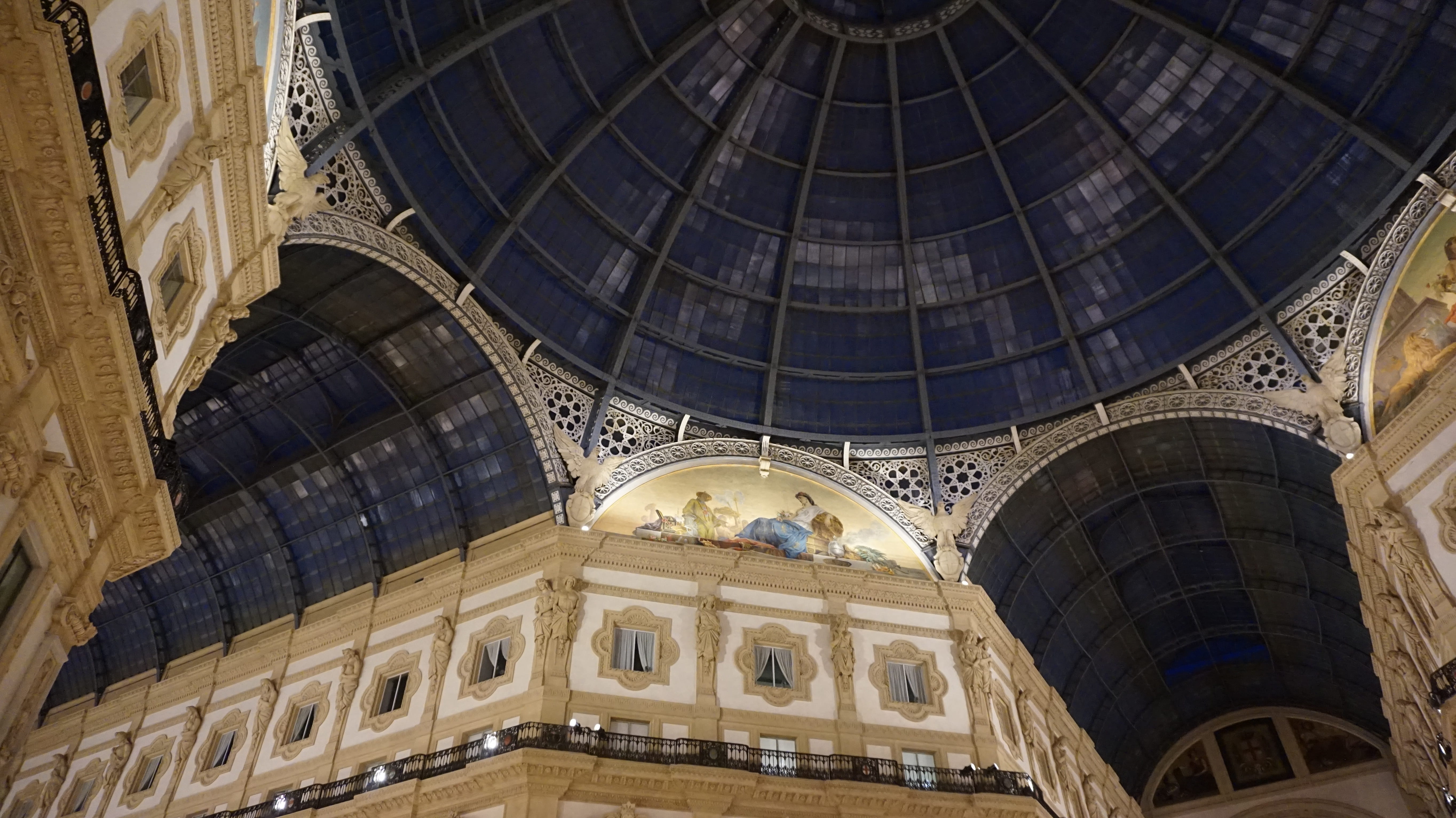 the past, dome, tourism, galleria vittorio emanuele ii, religion, color, Italy, built structure, historical centre, travel destinations, City, travel, the neo-renaissance style, HD Wallpaper