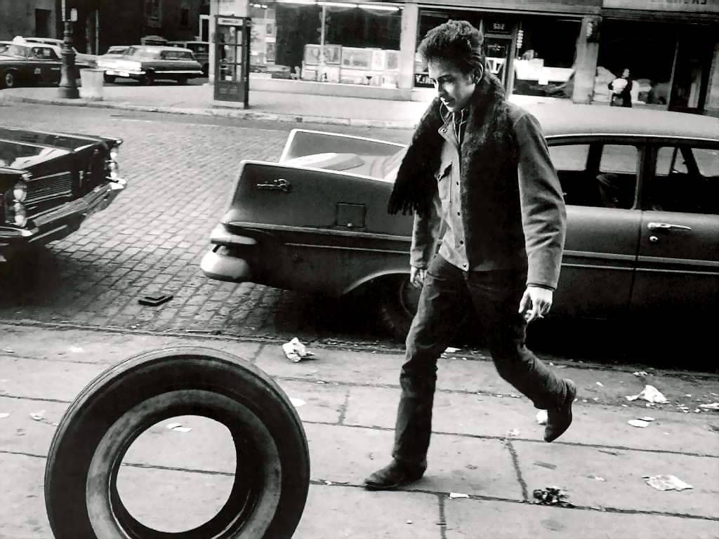 monochrome, Bob Dylan, 480P, men, street, HD Wallpaper