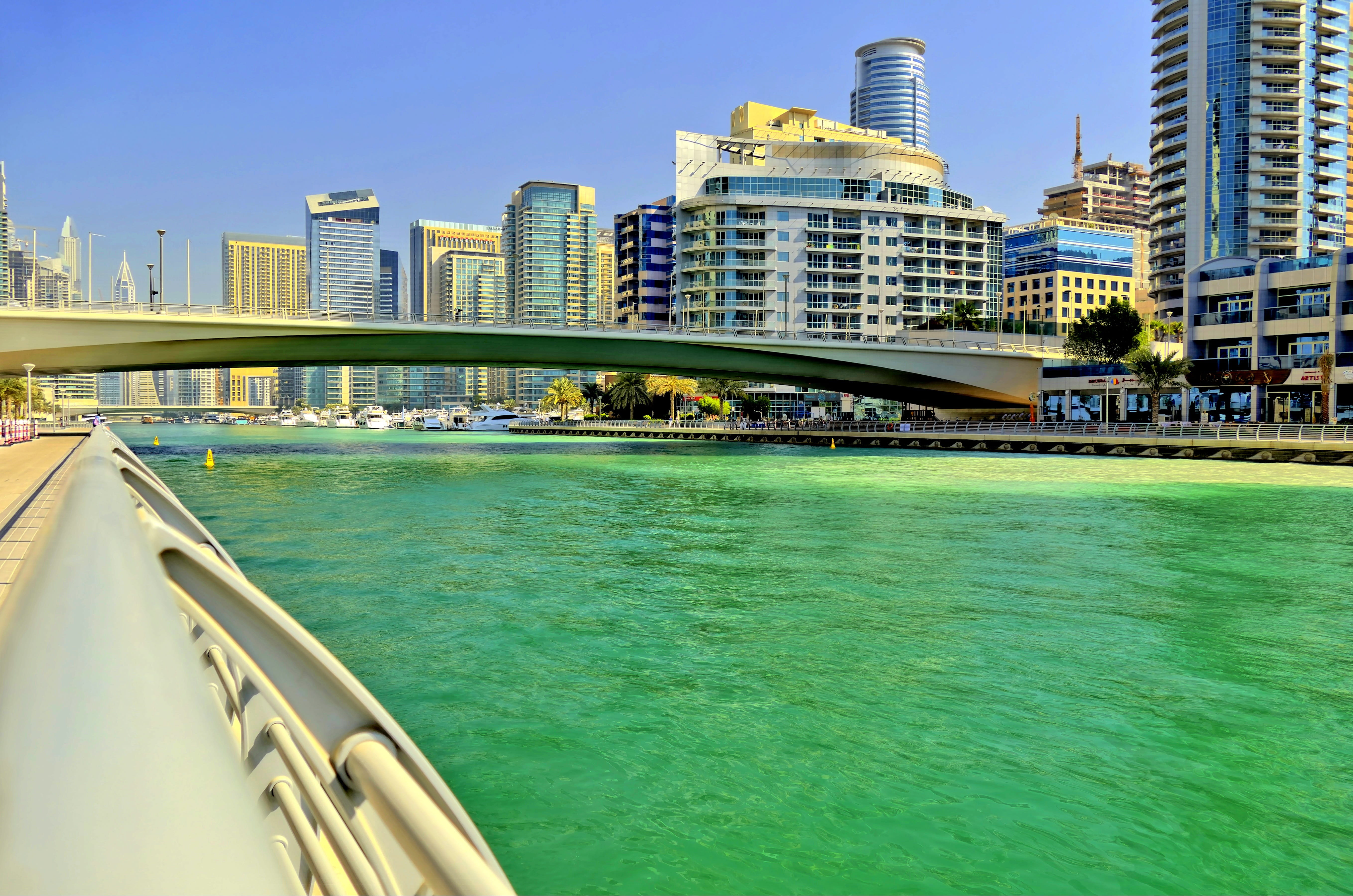 building, transportation, waterfront, City, water, river, luxury, nature, turquoise colored, office building exterior, city, dubai marina, city life, day, HD Wallpaper