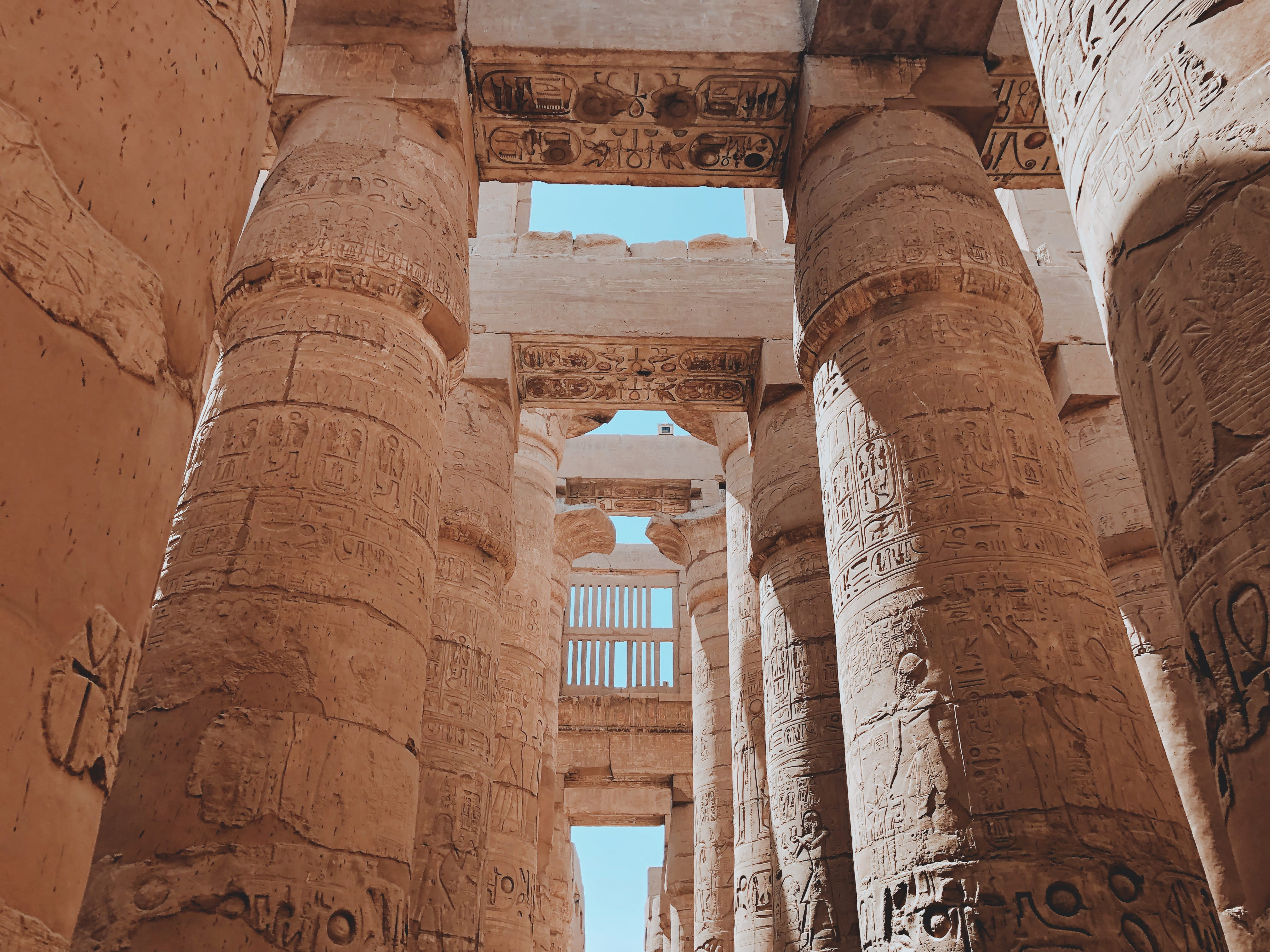 ancient, old ruin, old, egypt, day, sky, building exterior, 4K, travel, arch, nature, architecture, city, the past, temple, ancient civilization, travel destinations, HD Wallpaper