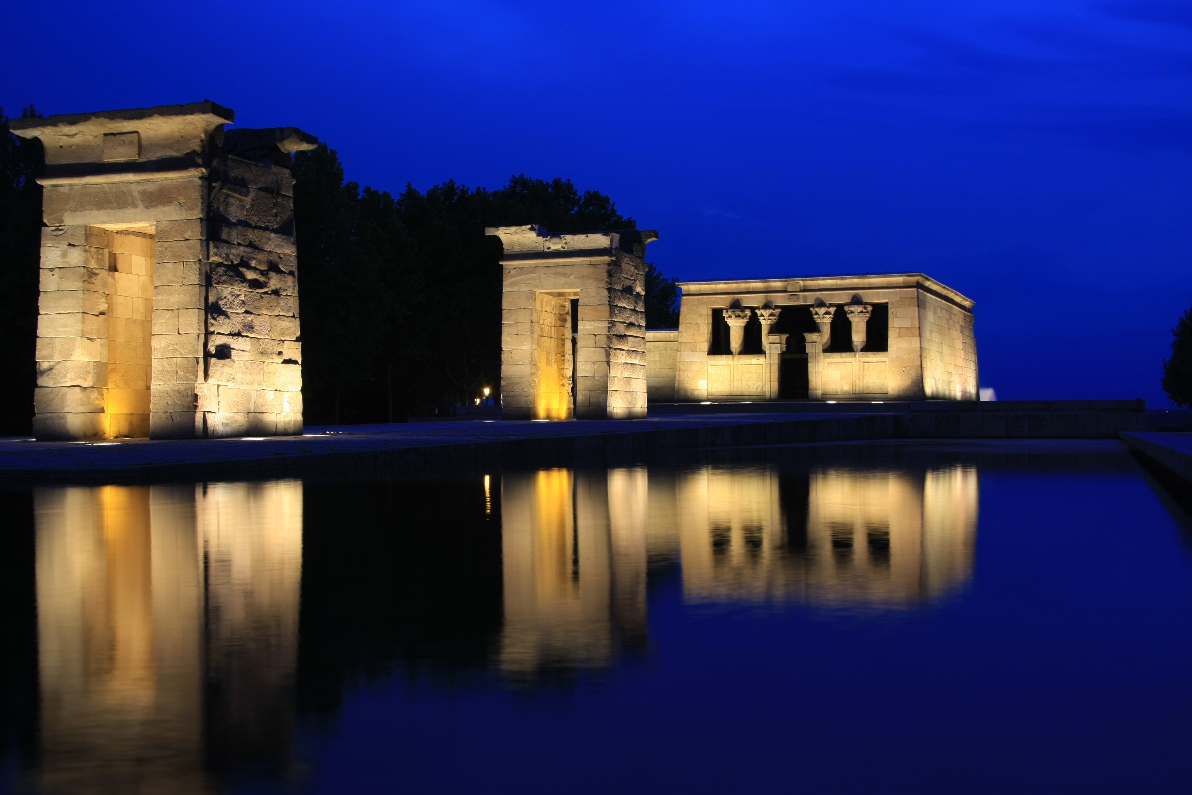 near, dusk, waterfront, egyptian, sky, travel, body, travel destinations, nature, nighttime, the past, highlights, blue, 4K, reflection, built structure, HD Wallpaper