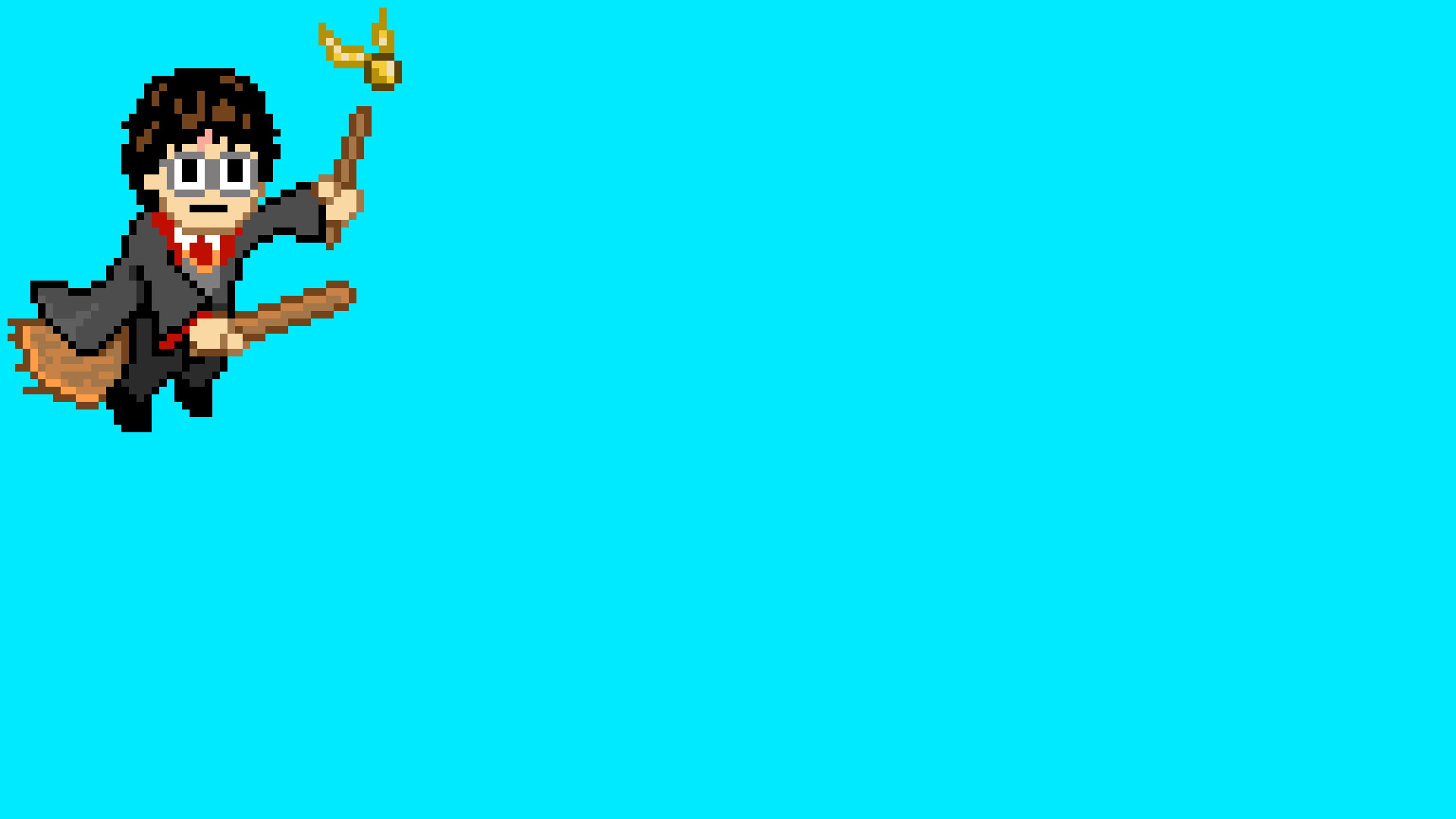 Quidditch, Wands, Pixel Art, 1080P, Pixels, Harry Potter, HD Wallpaper