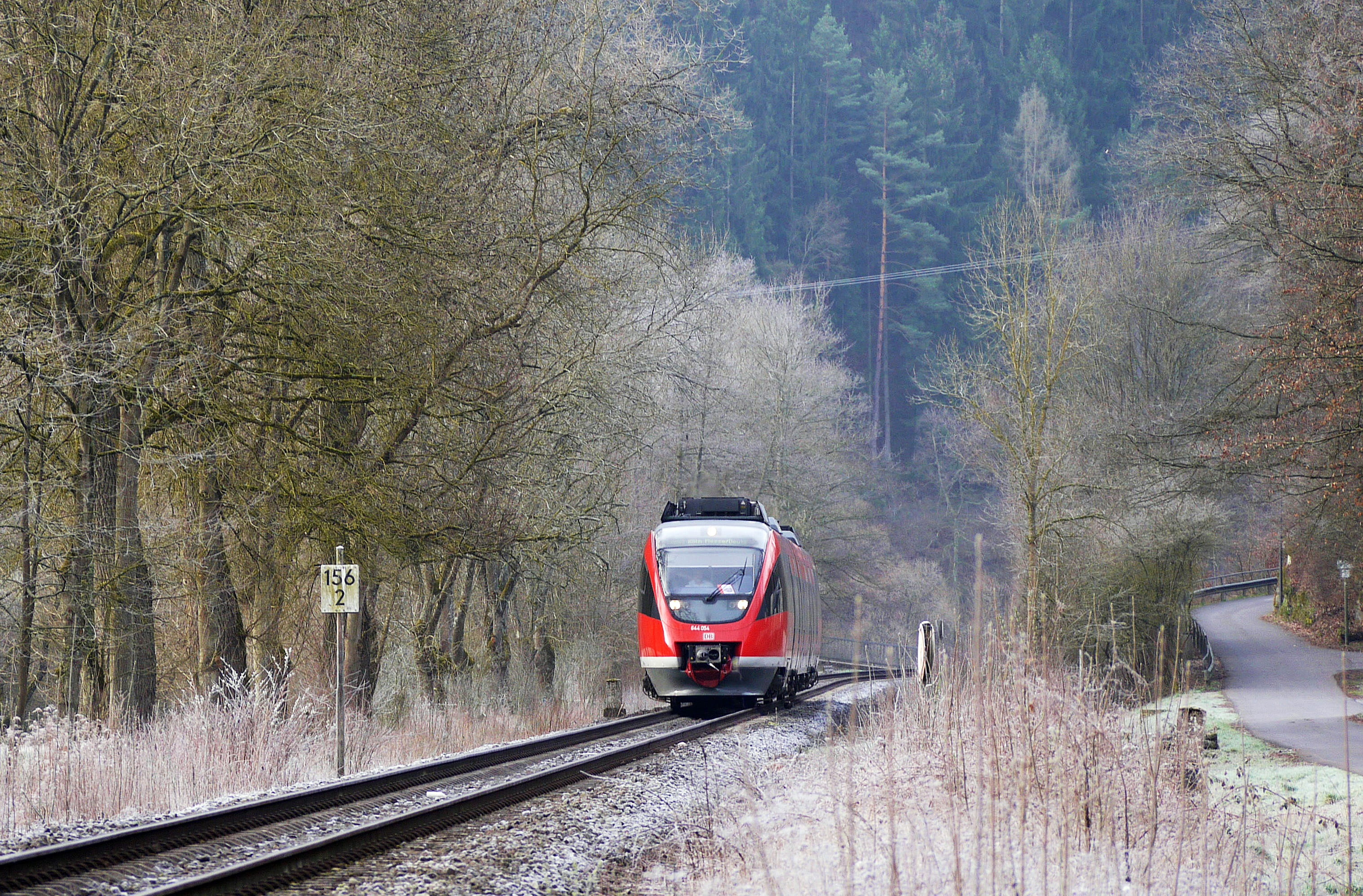 öpnv, br 644, frost, ground frost, outdoors, train, transportation, 2K, south eifel, humidity, br644, cold temperature, land vehicle, public transportation, HD Wallpaper