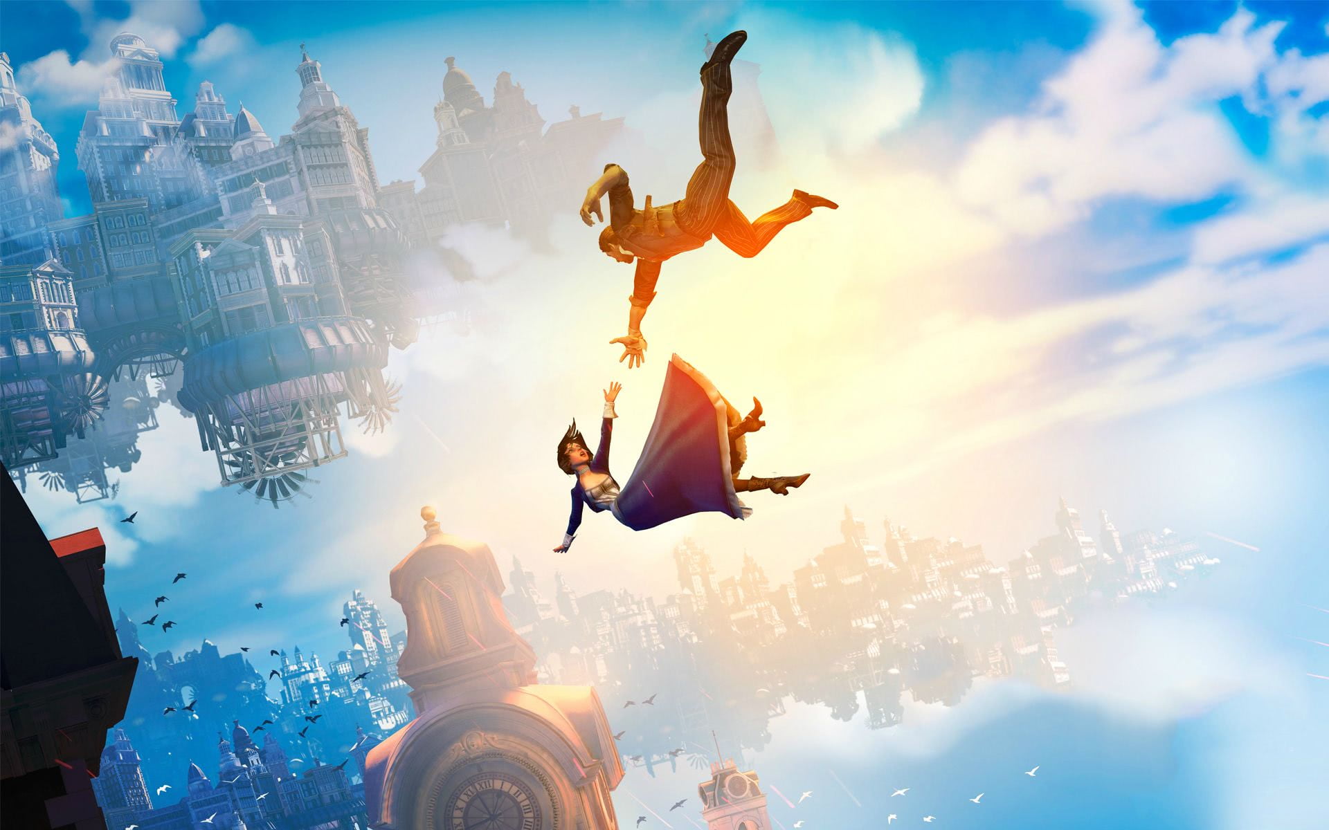 Elizabeth (BioShock), Booker DeWitt, 1080P, Columbia (Bioshock), BioShock Infinite, video games, HD Wallpaper