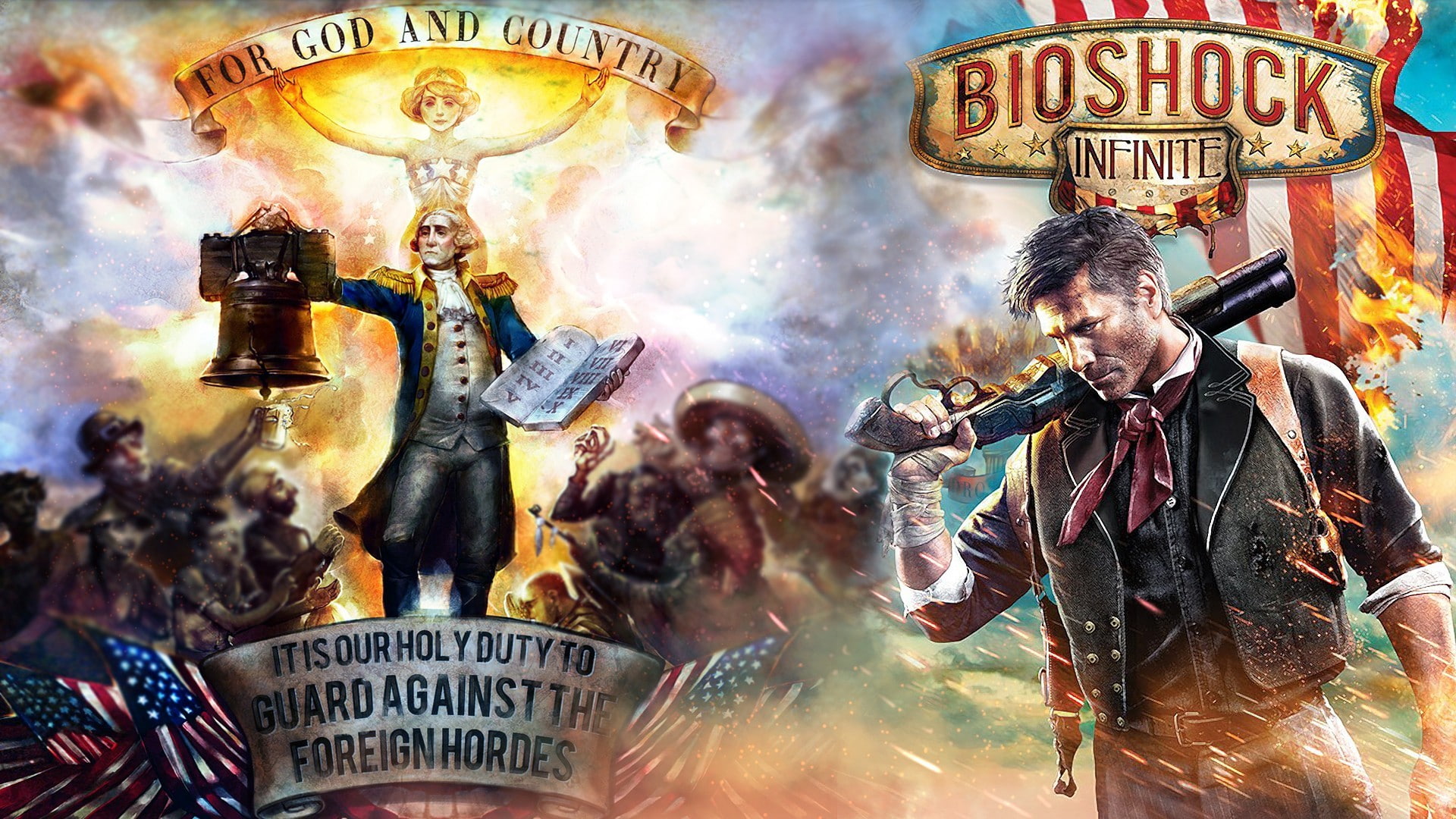 1080P, Columbia (Bioshock), Booker DeWitt, Bioshock, BioShock Infinite, HD Wallpaper