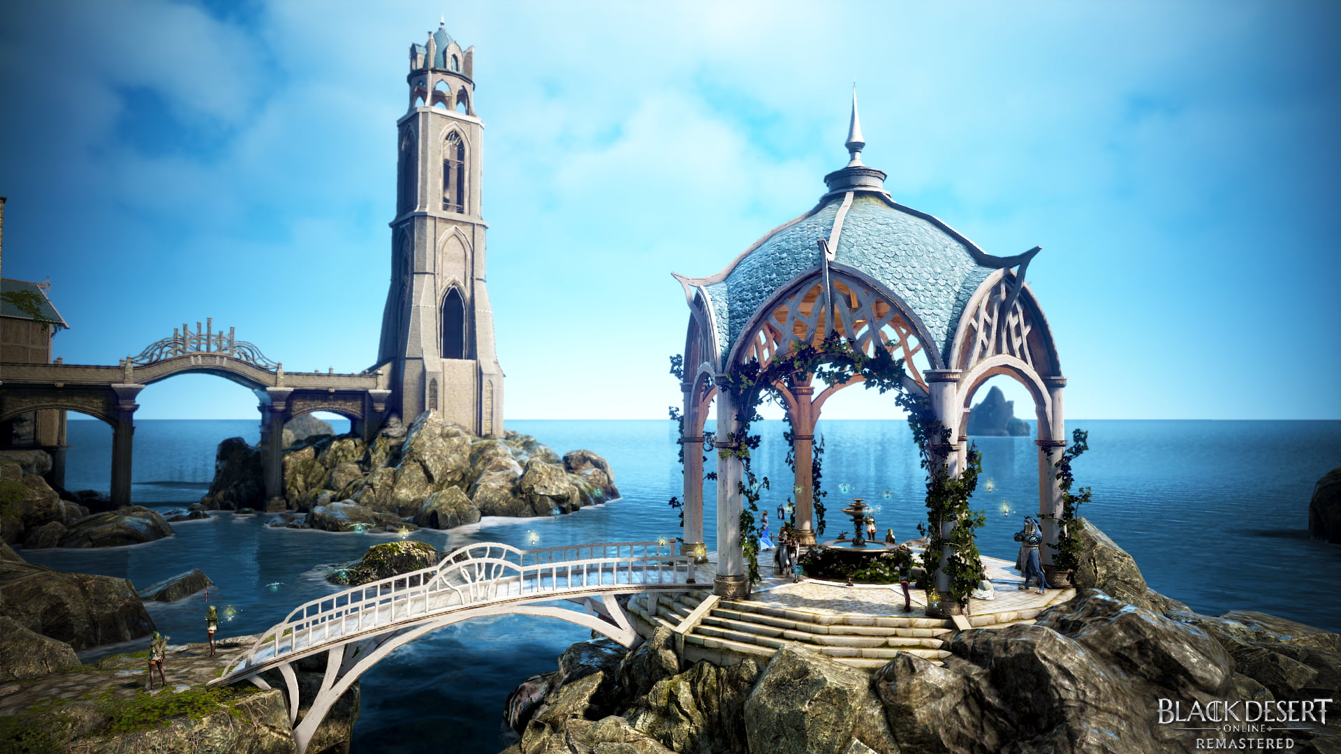 landscape, paysage, screen shot, 1080P, video games, Black Desert, fantasy city, black desert online, fantasy art, video game art, HD Wallpaper