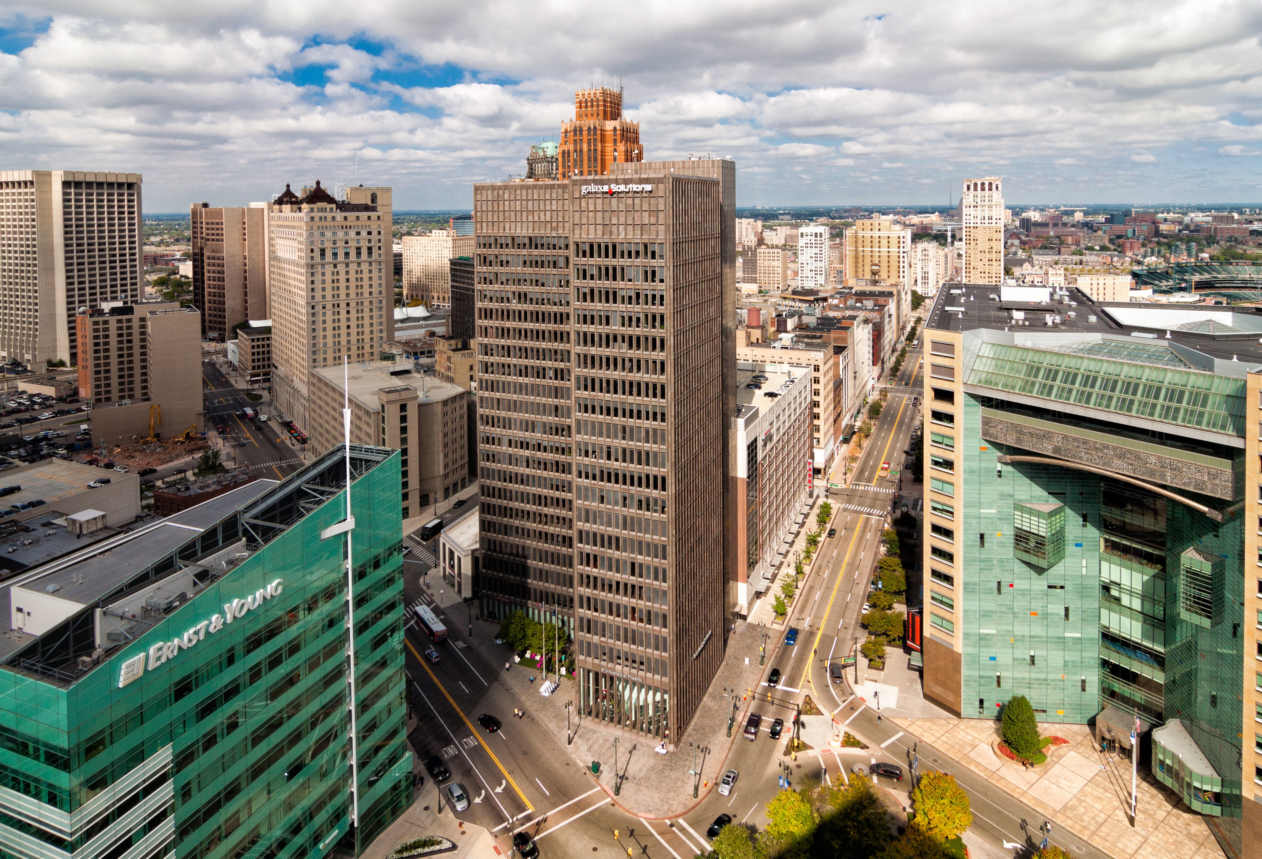 detroit, ford, jet, architecture, chrysler, oakland, storehouses, buildings, art, stores, towers, usa, city, downtown, docks, port, night, monorail, offices, HD Wallpaper
