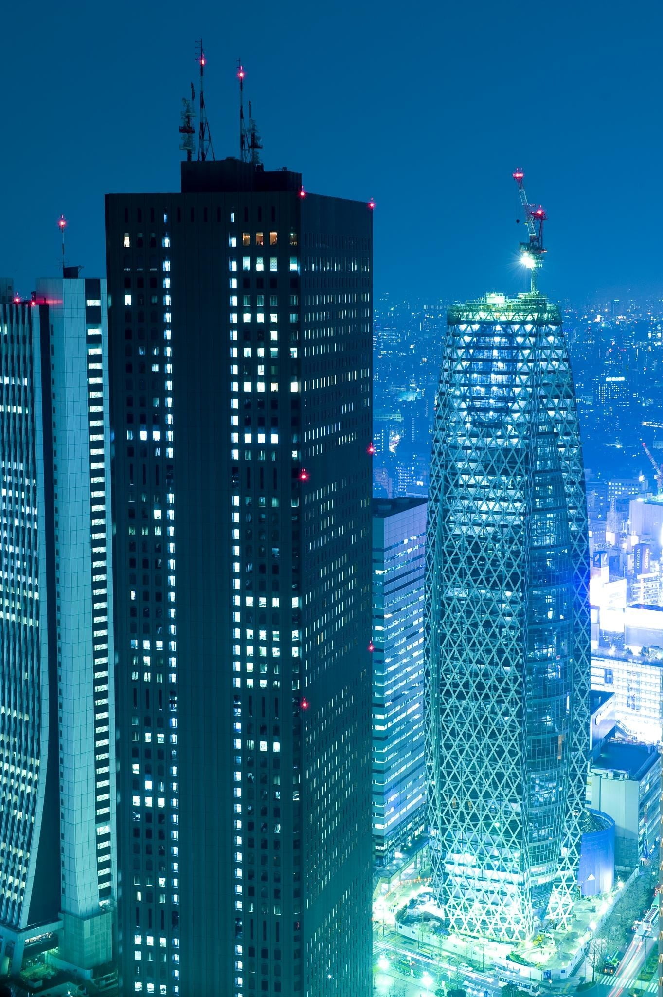 business, cityscape, illuminated, building, landscape, residential district, rise, Japan, Tokyo, concrete, office building exterior, global finance, making money, Phone HD Wallpaper