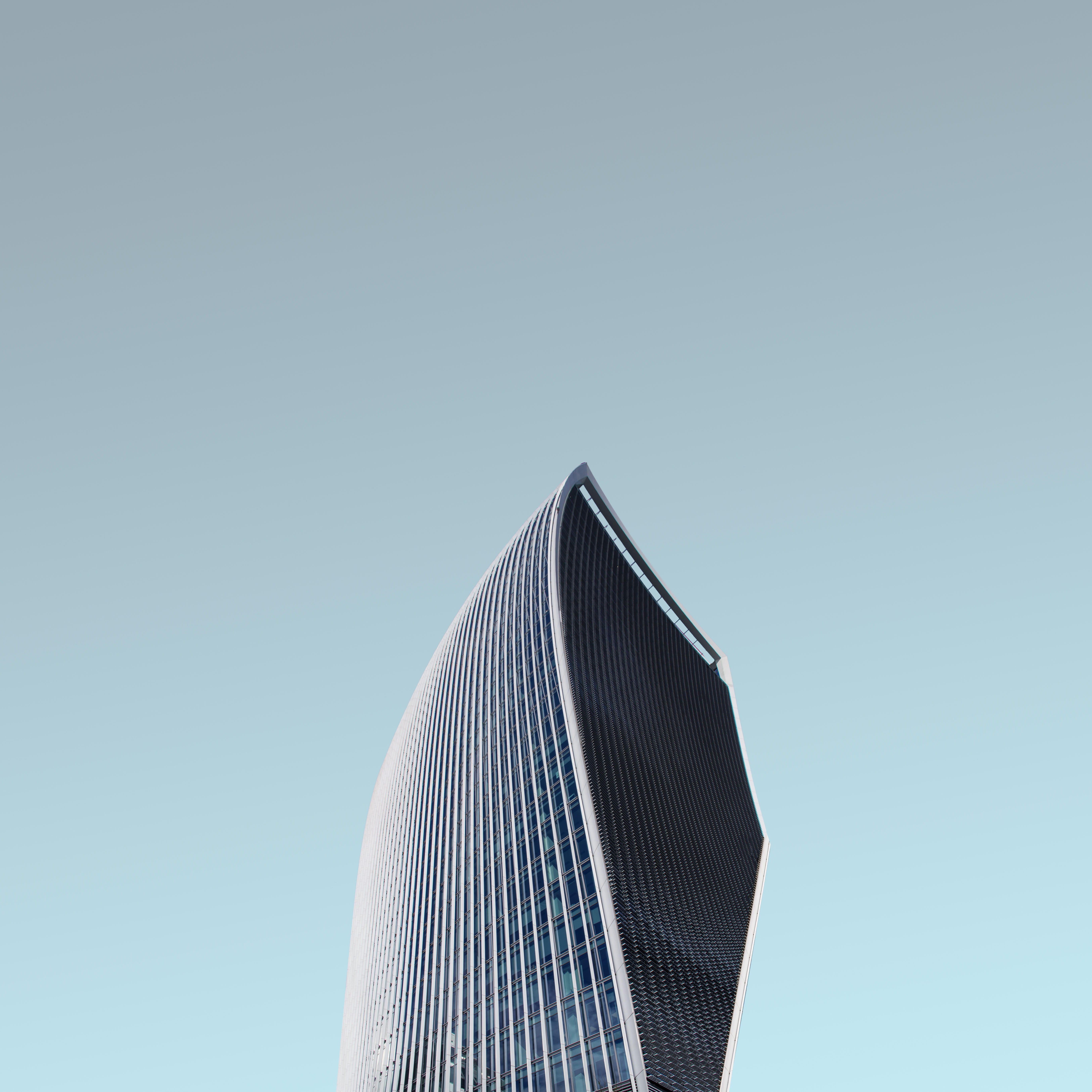 concrete, business, clear sky, no people, front, worm, windows, building exterior, design, tower, photography, glass, outdoors, structure, city, low angle view, Phone HD Wallpaper