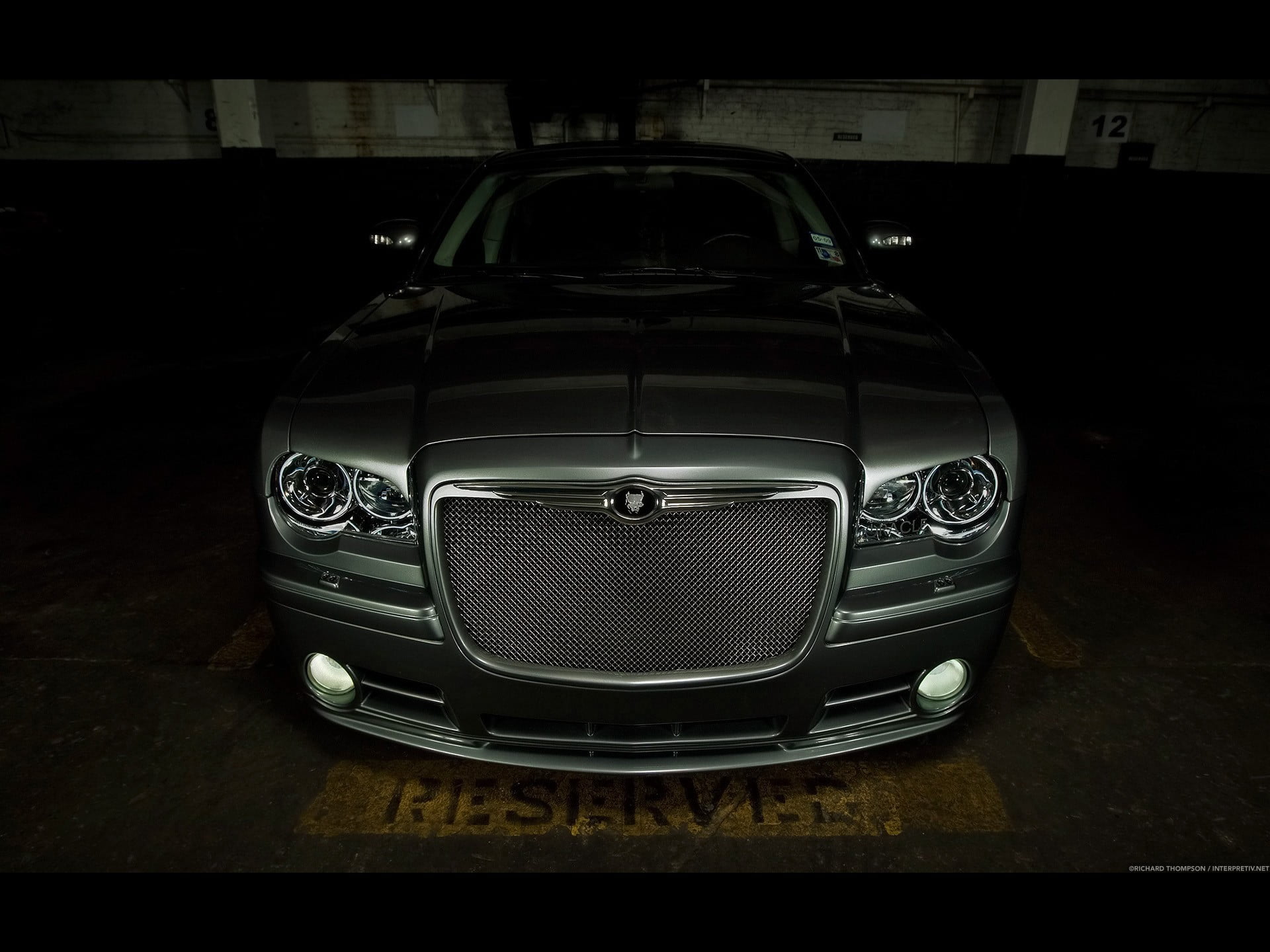 chrysler, Garage, single object, 1080P, stationary, front view, indoors, light, retro styled, vintage car, mode of transportation, headlight, close-up, HD Wallpaper