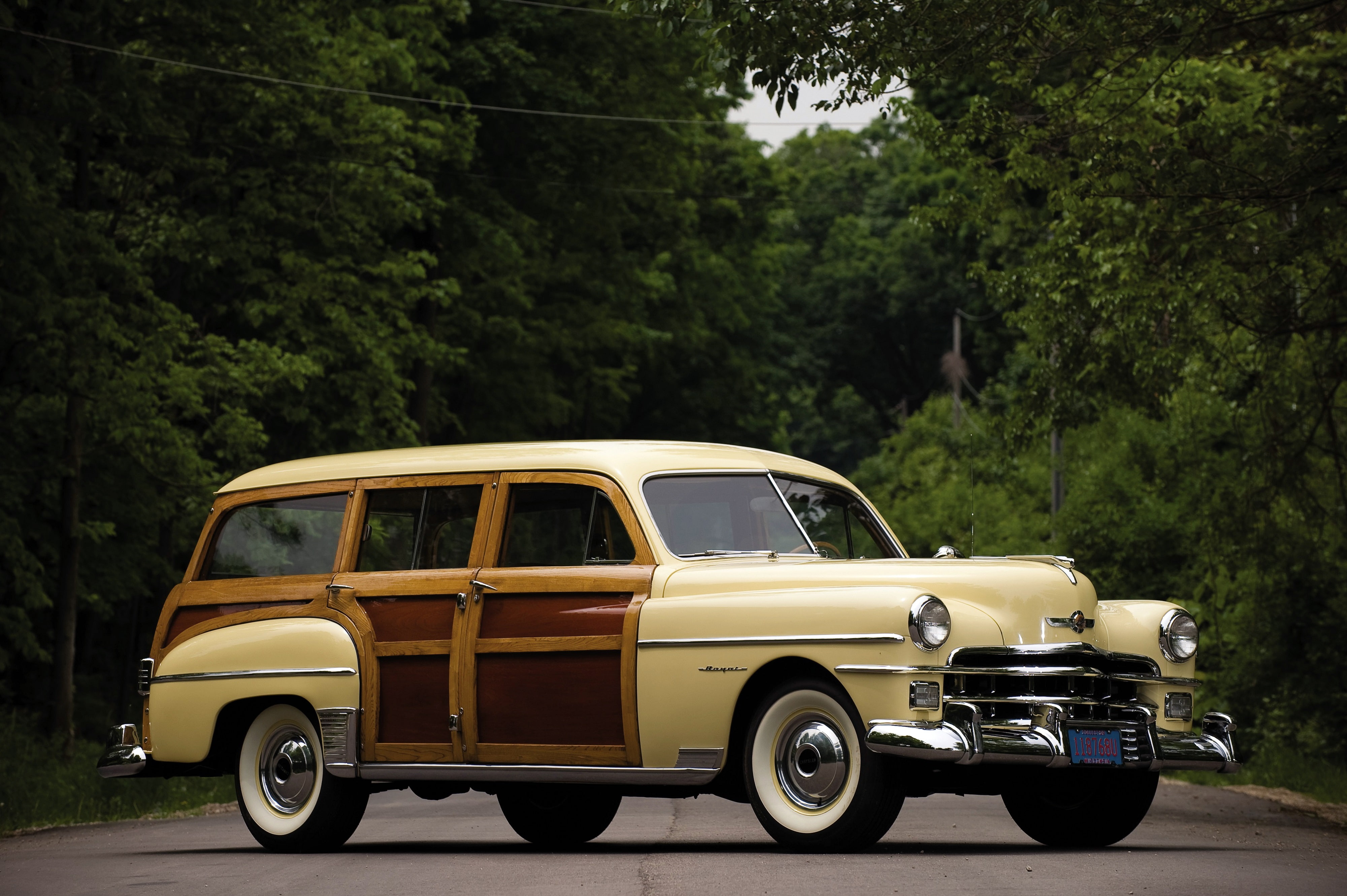 royal, stationwagon, vintage, (c48s), chrysler, retro, 4K, town, country, 1950, HD Wallpaper