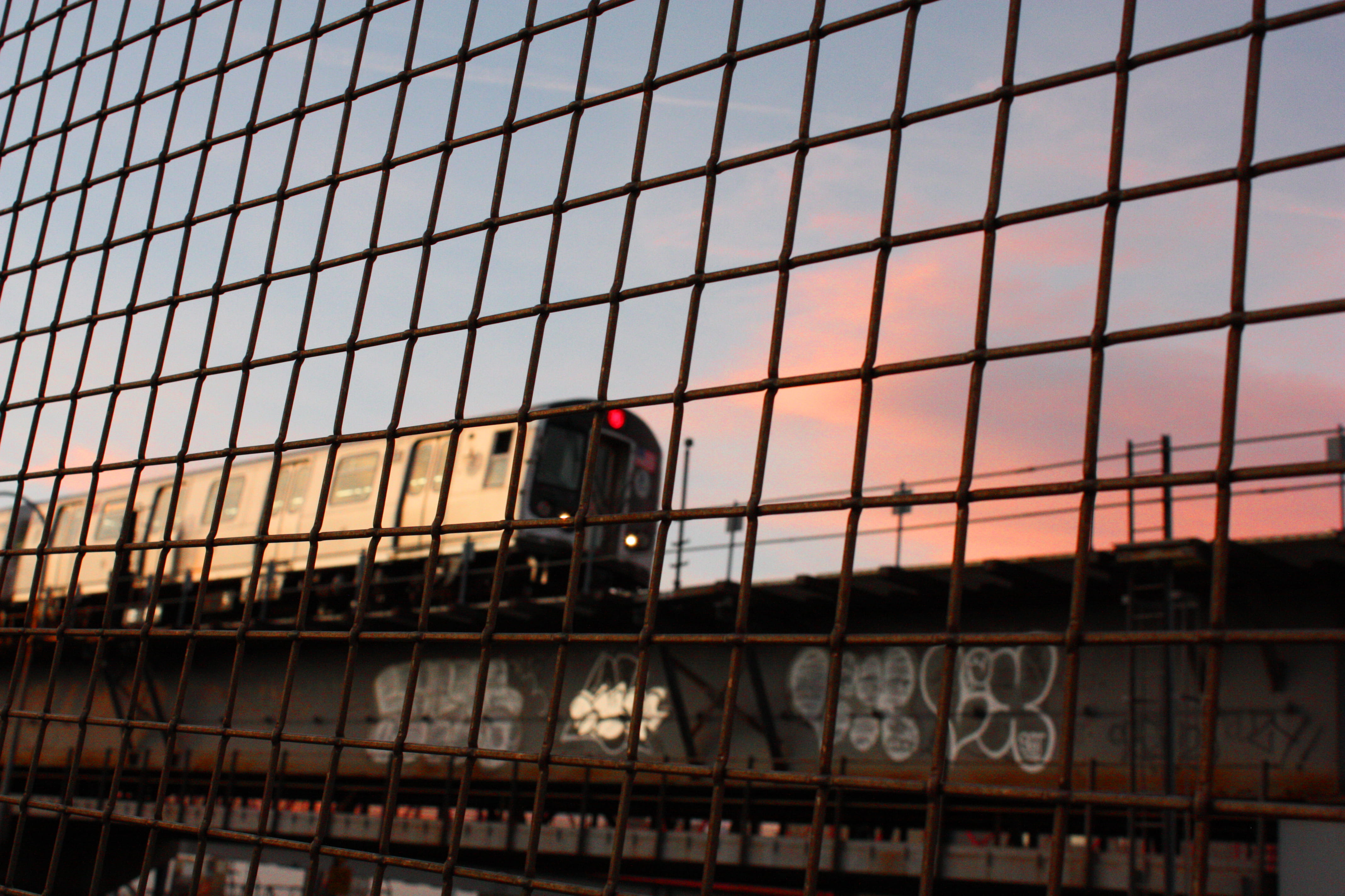 no people, city, public transportation, new york, sunset, williamsburg, building, nature, 4K, low angle view, travel, sky, united states, williamsburg bridge, HD Wallpaper