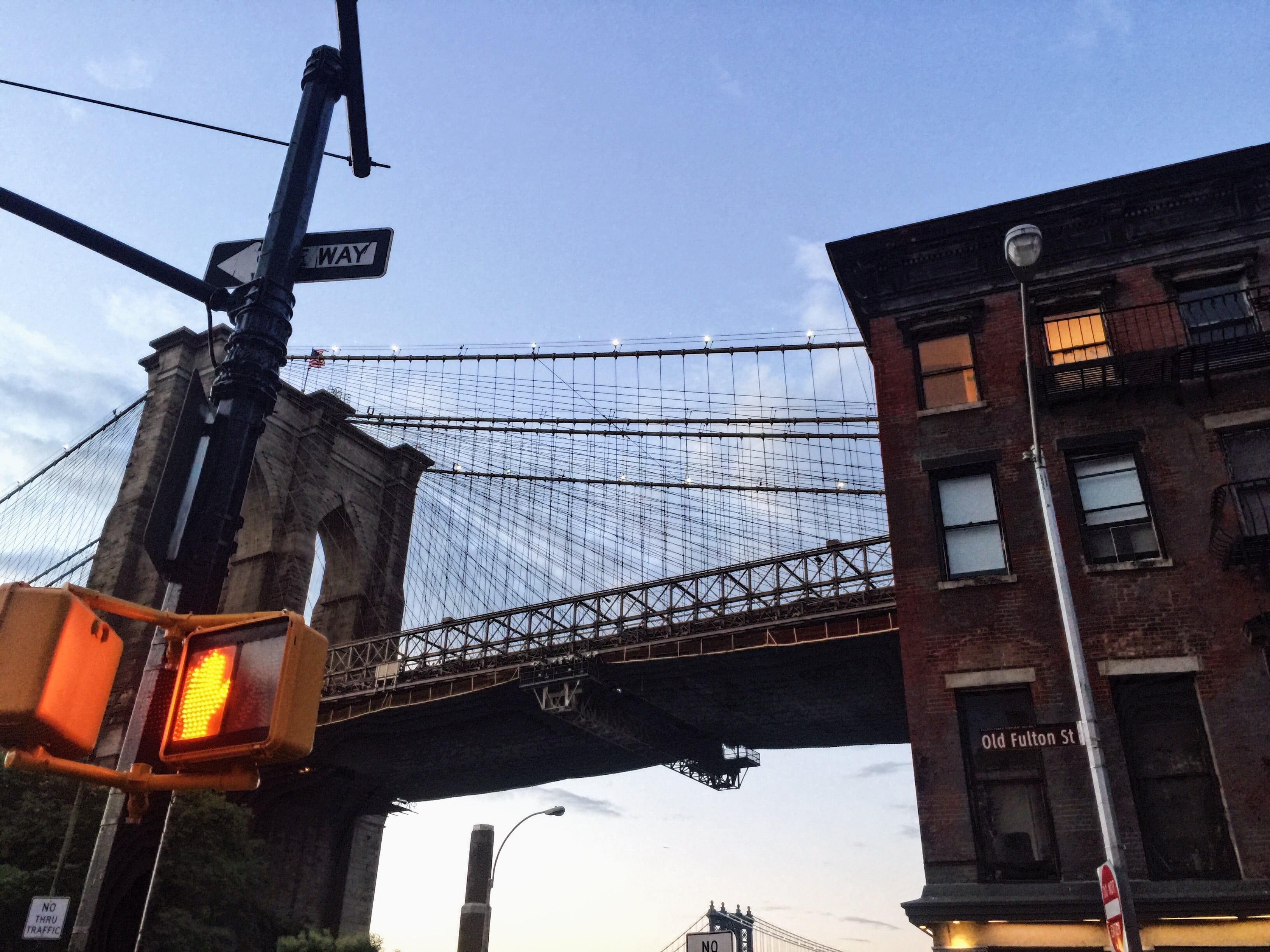 bridge - man made structure, williamsburg, clear sky, urban Scene, architecture, outdoors, low angle view, brooklyn, built Structure, connection, 2K, sky, HD Wallpaper