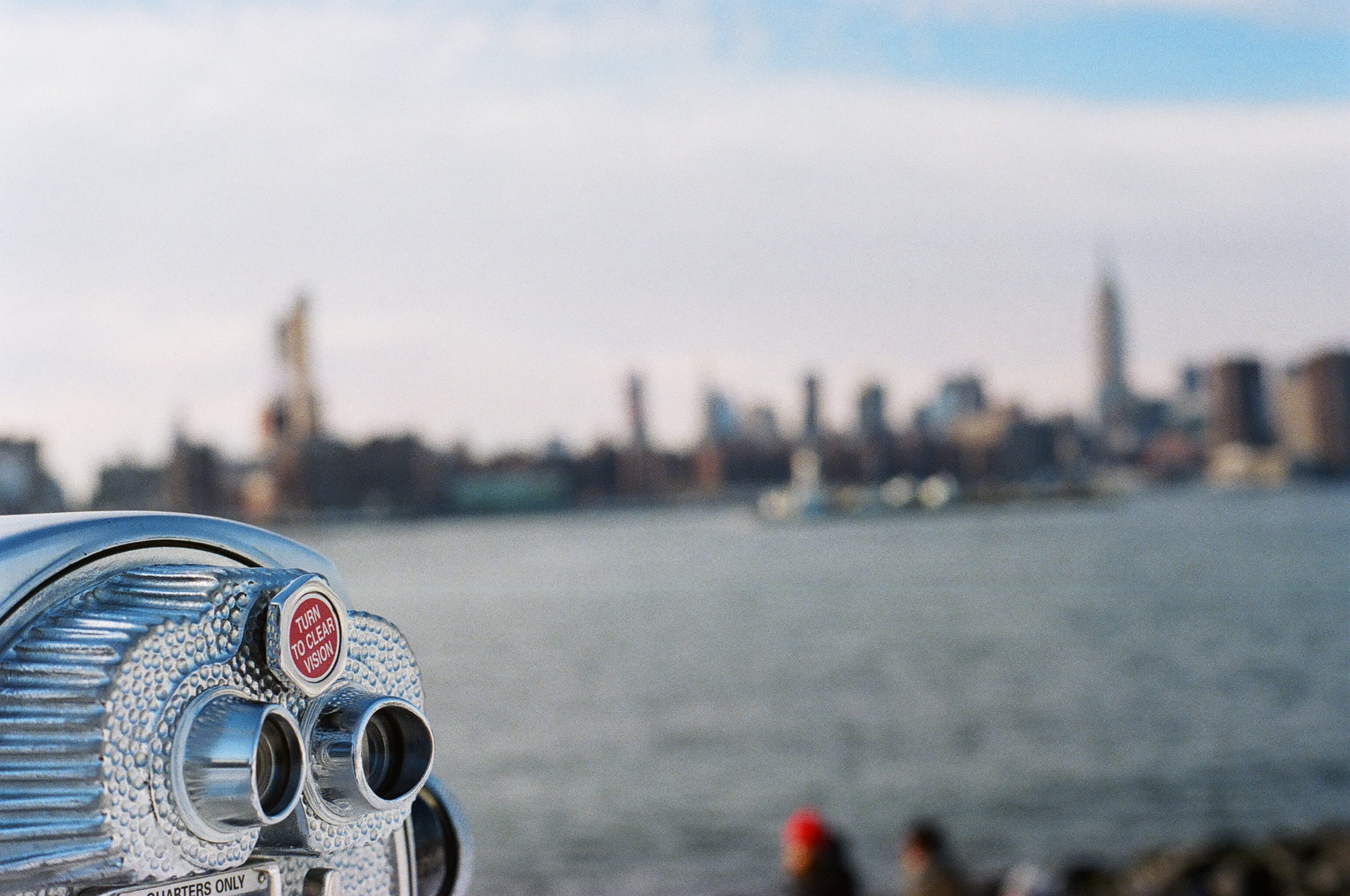 steel, skyline, silver colored, outdoors, city, sea, building exterior, skyscraper, day, metal, coin-operated binoculars, architecture, hand-held telescope, HD Wallpaper