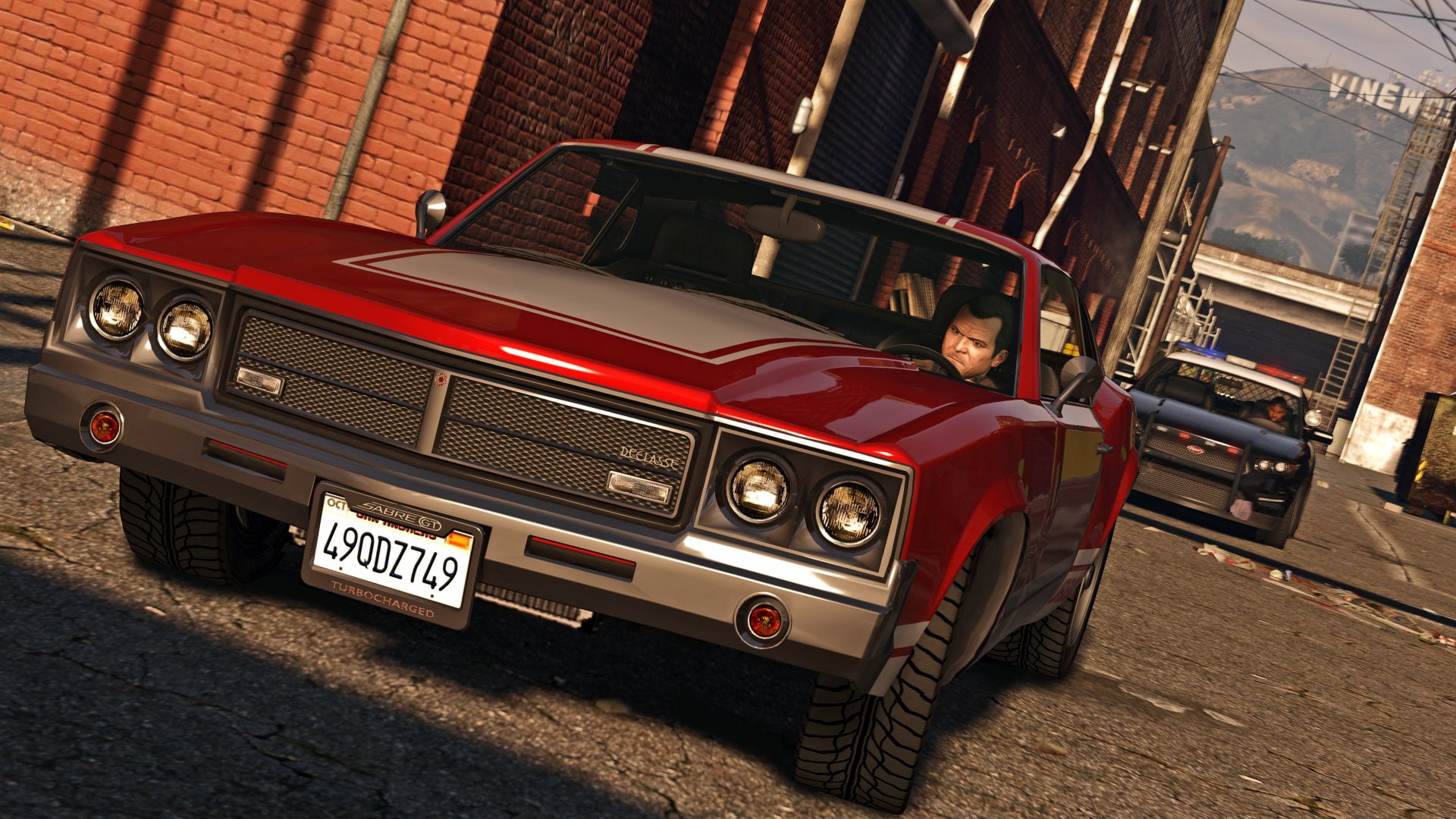 american Culture, old, obsolete, car, old-fashioned, Grand Theft Auto V, headlight, mini Cooper, chrome, bumper, urban Scene, Michael De Santa, parking Lot, HD Wallpaper