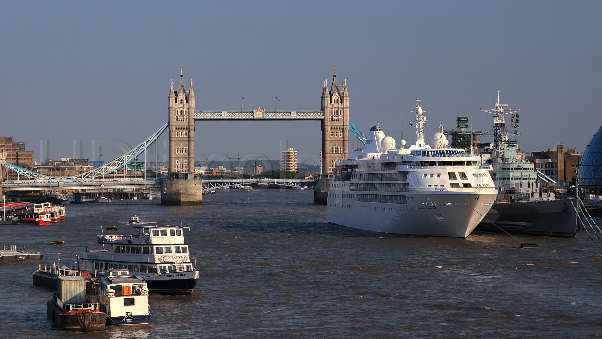 londres, thamesis, barcos, 1080P, crucero, puente, HD Wallpaper