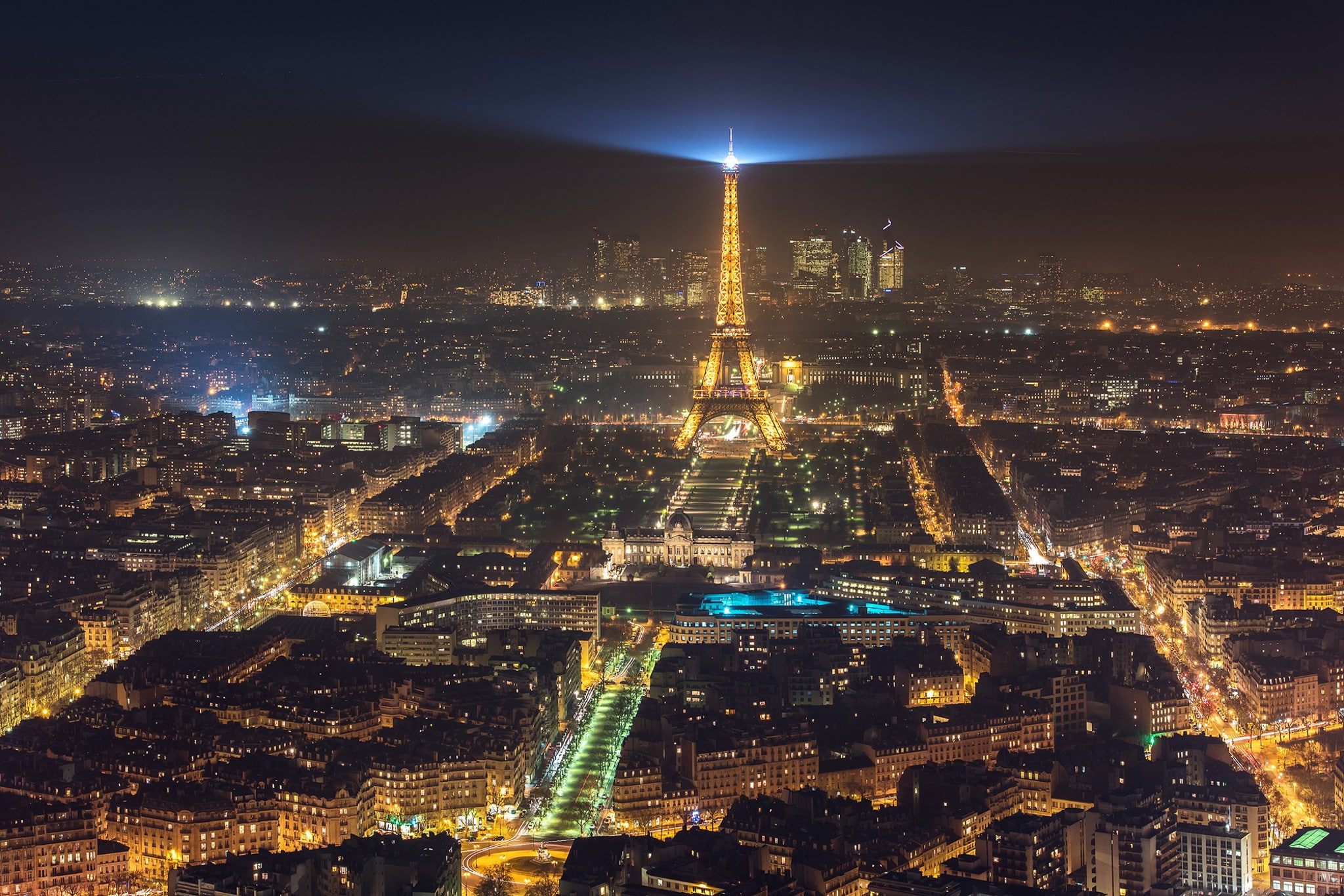 city, night, 1080P, Paris, city lights, cityscape, Eiffel Tower, HD Wallpaper