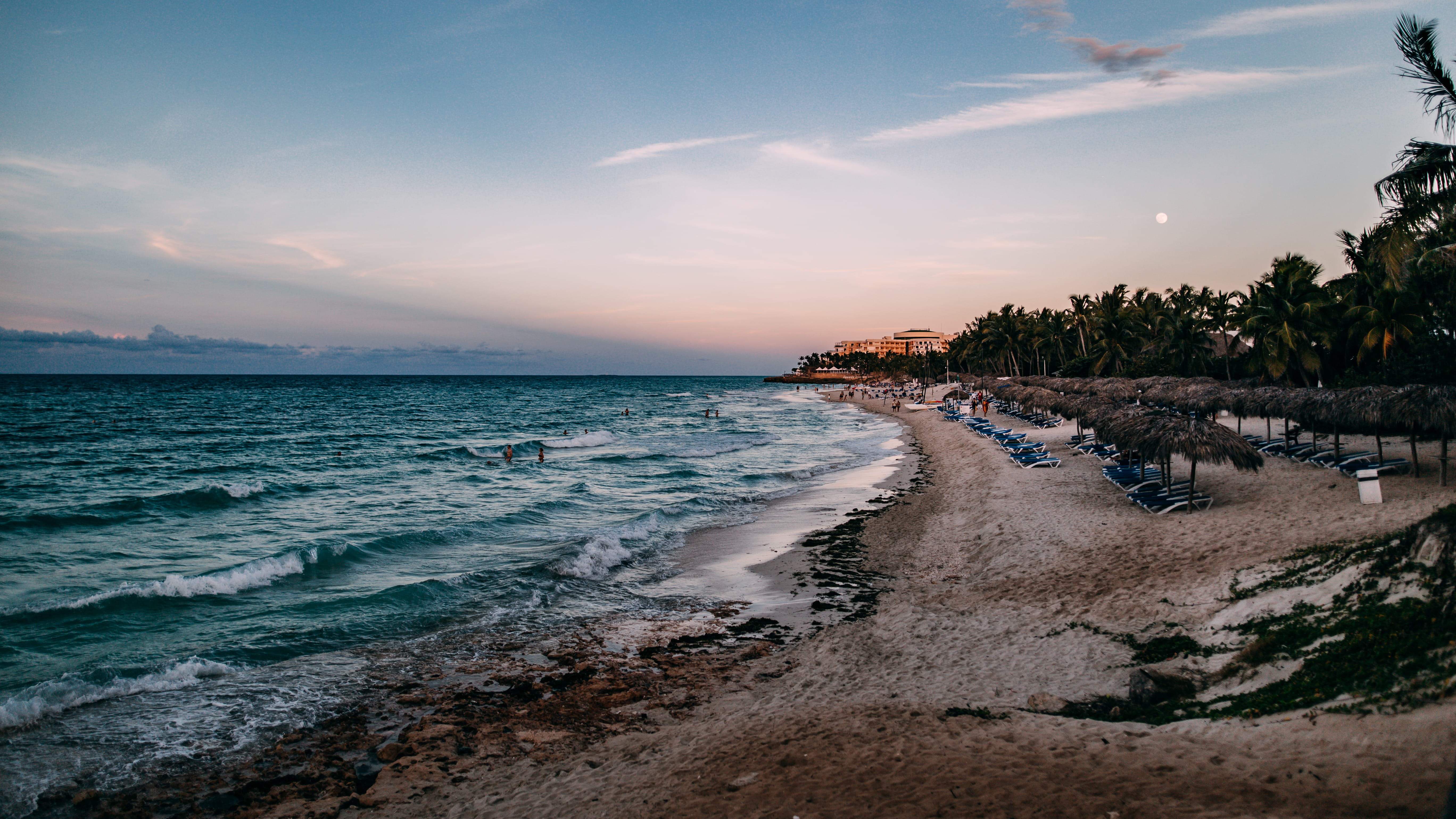 sea, beach, land, nature, 5K, horizon, sunset, idyllic, tranquility, shore, water, seashore, scenics - nature, summer, dawn, evening, no people, sky, sand, HD Wallpaper