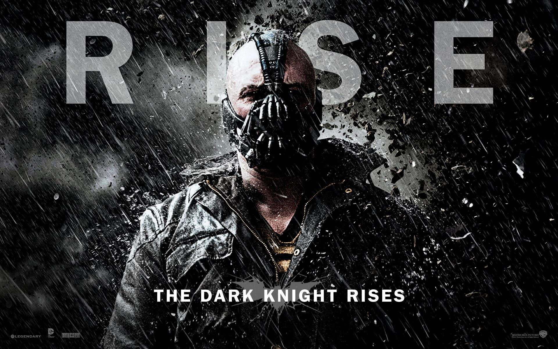 rises, bane, knight, movies, 1080P, dark, HD Wallpaper