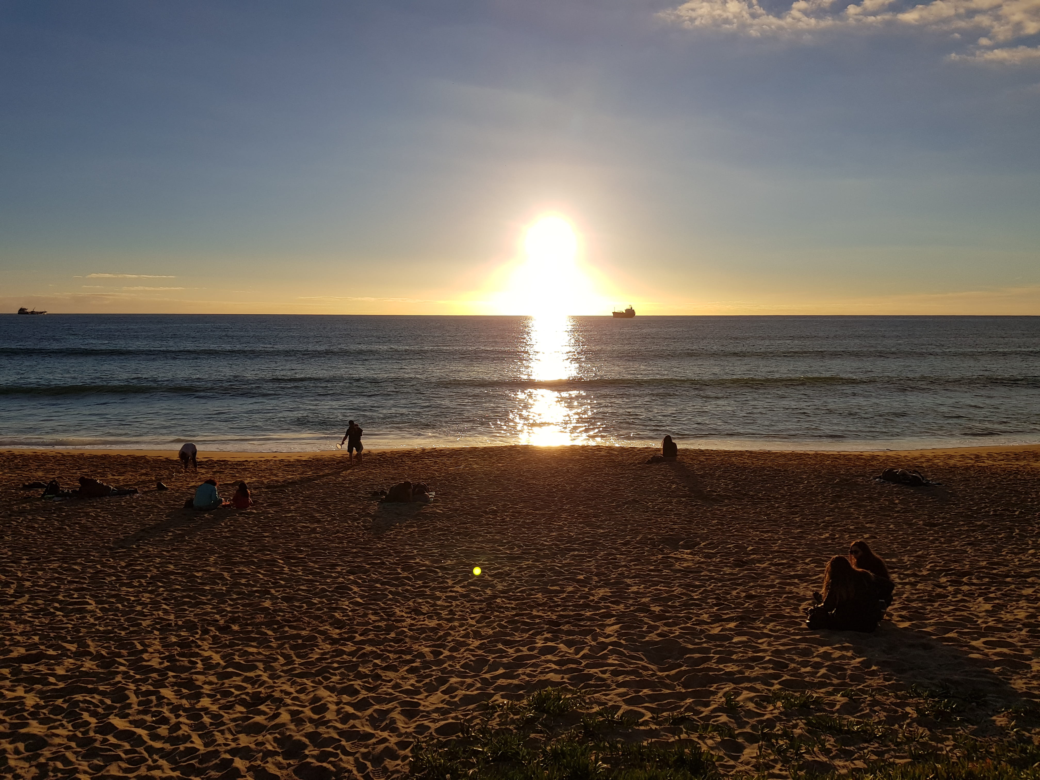 viña del mar, sky, land, horizon over water, real people, sea, sun, sand, tranquil scene, beach, playa viña del mar, chile, leisure activity, beauty in nature, HD Wallpaper