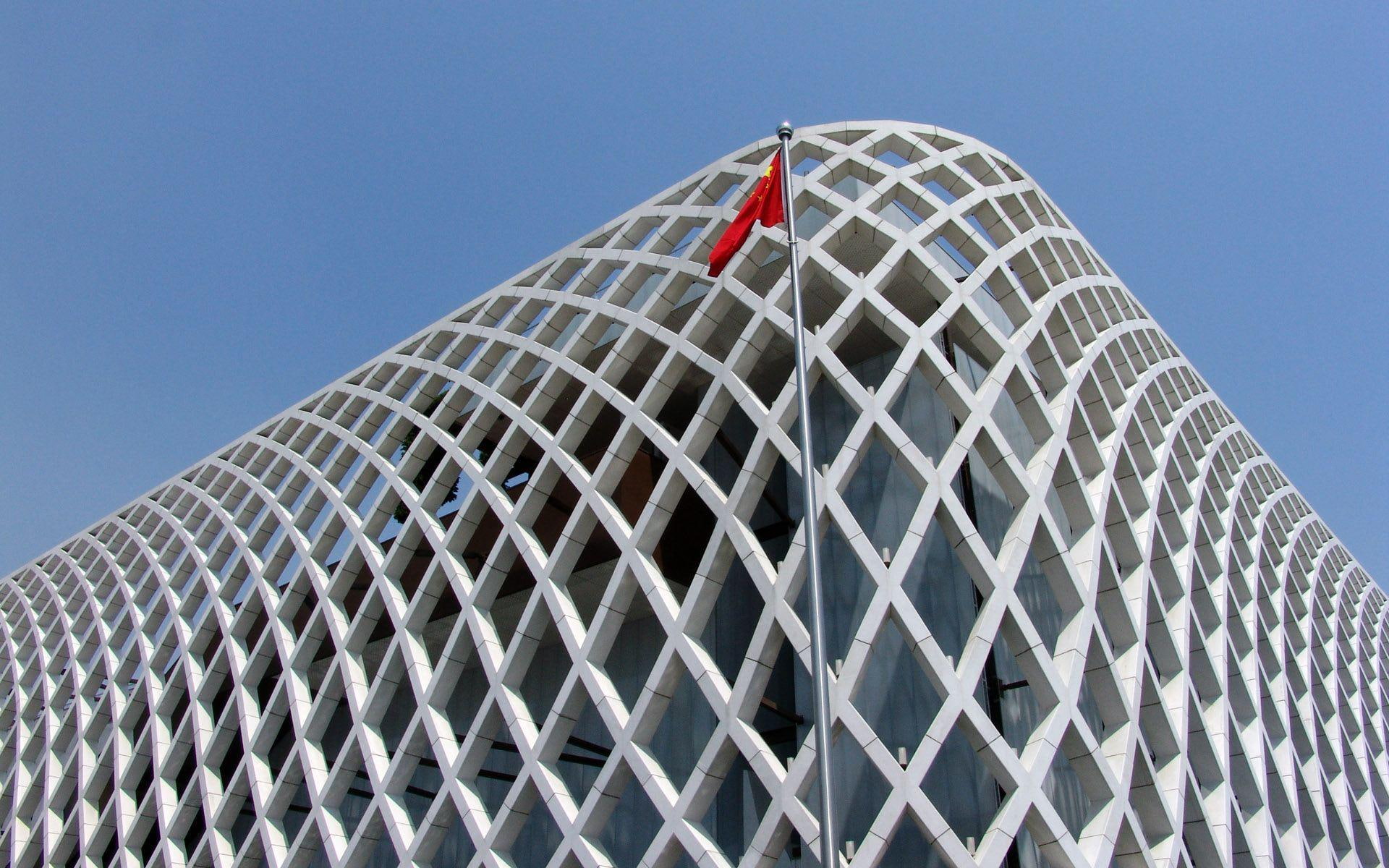 world, asia, building, flag, 1080P, shanghai, china, 1920x1200, HD Wallpaper