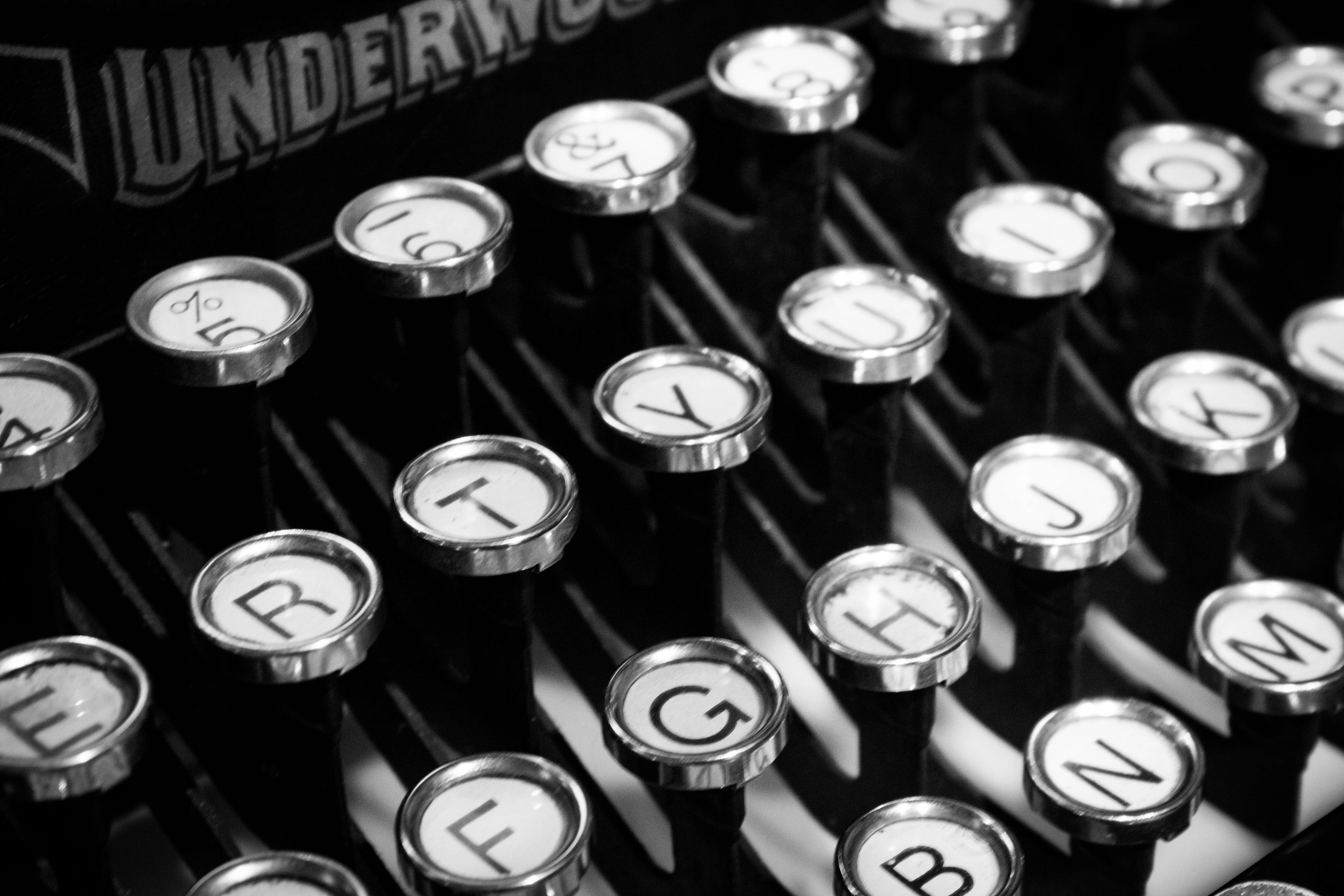 lettering, type, high angle view, analog, beverage, close-up, number, indoors, candle, still life, technology, old, typewriter, letters, metal, push button, HD Wallpaper