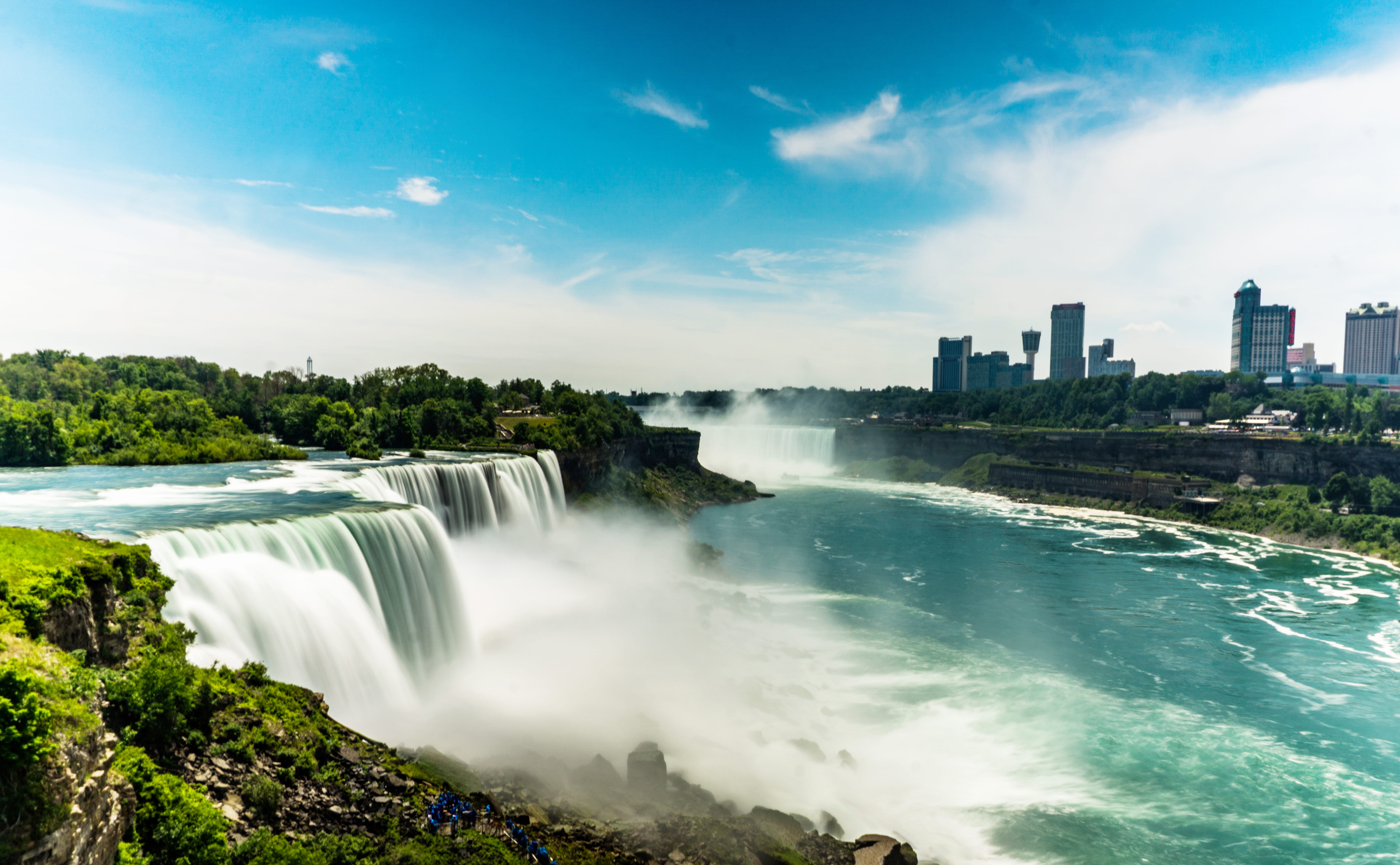 power in nature, flowing water, photography, waterscape, beauty, blue, plant, smooth water, building exterior, office building exterior, built structure, HD Wallpaper
