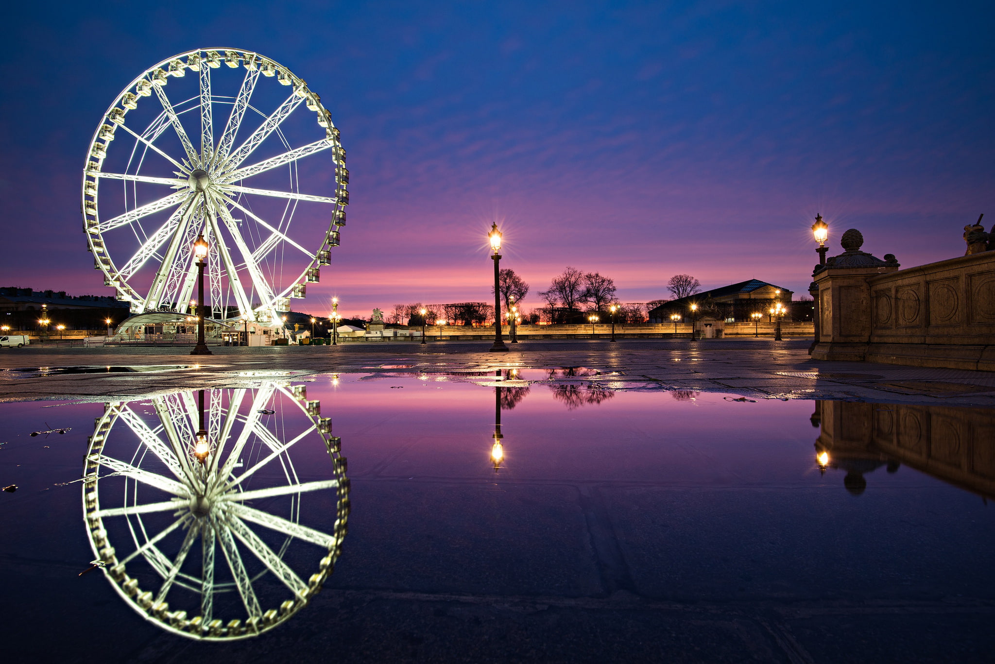 place, concorde, des, fleuves, france, 1080P, reflection, paris, fontaine, HD Wallpaper