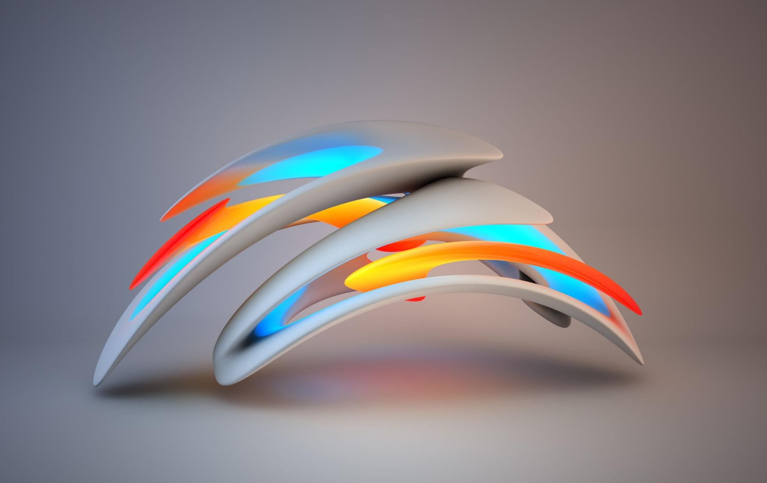 curve, white, studio shot, screensaver, connection, d, 2K, colorful, blue background, communication, technology, choice, gray background, shape, indoors, HD Wallpaper