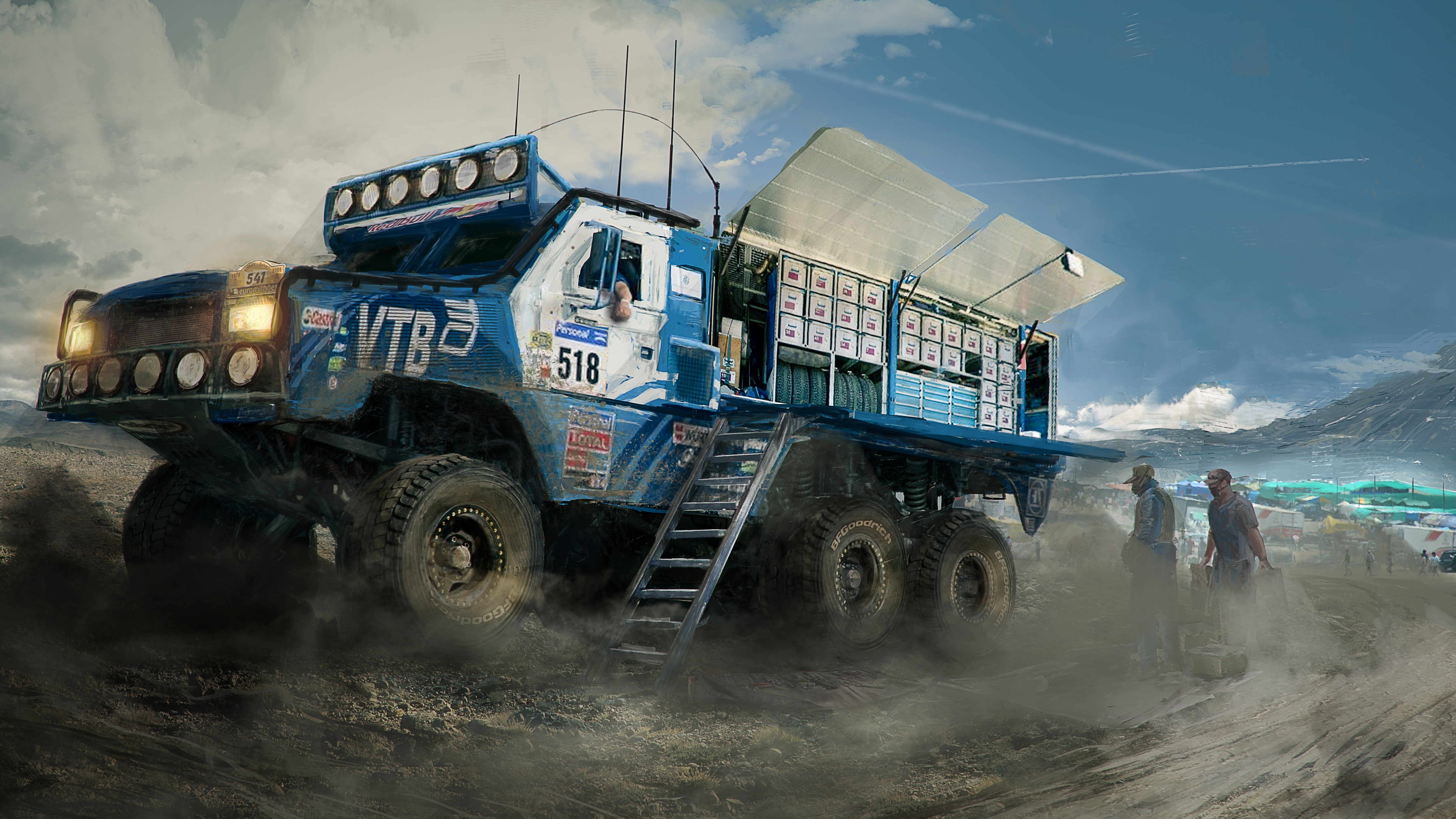 Nick Foreman, art, 4K, RG-33 Trophy Truck, HD Wallpaper