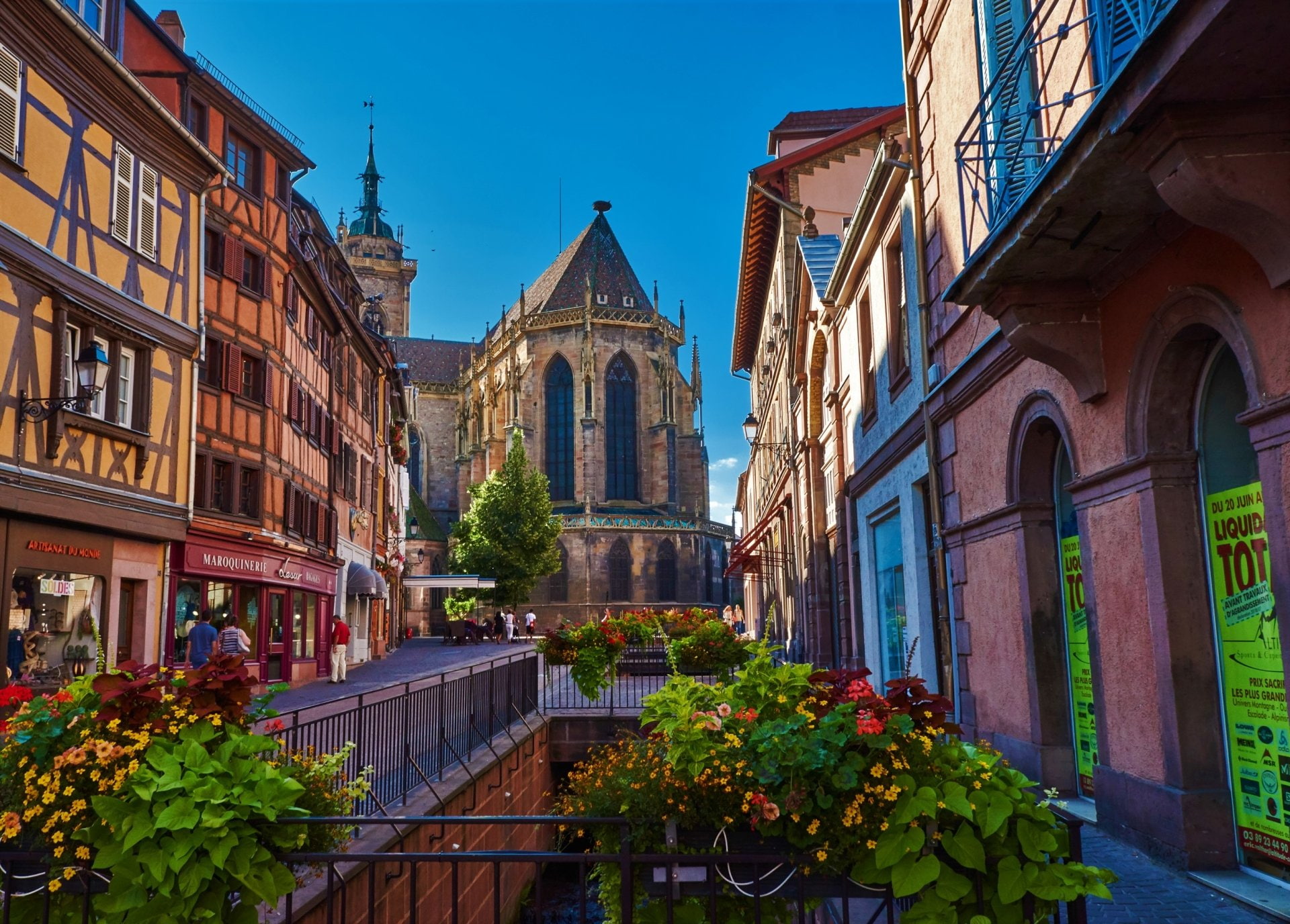 Building, Colmar, Street, France, Architecture, Towns, 1080P, Town, HD Wallpaper