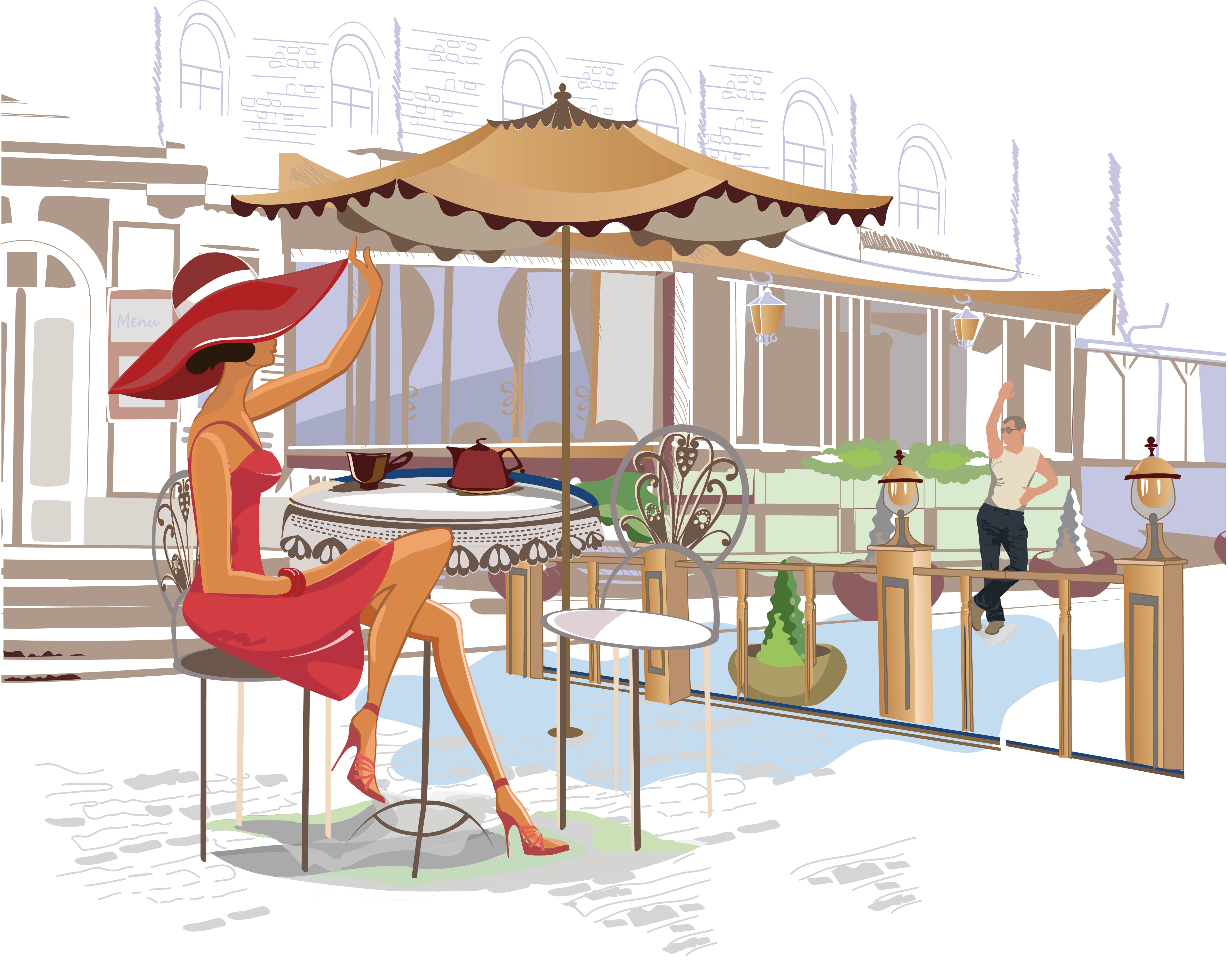 vector, child, kettle, architecture, lifestyles, day, chair, casual clothing, indoors, one person, seat, real people, outdoors, girl, tea, computer Graphic, HD Wallpaper