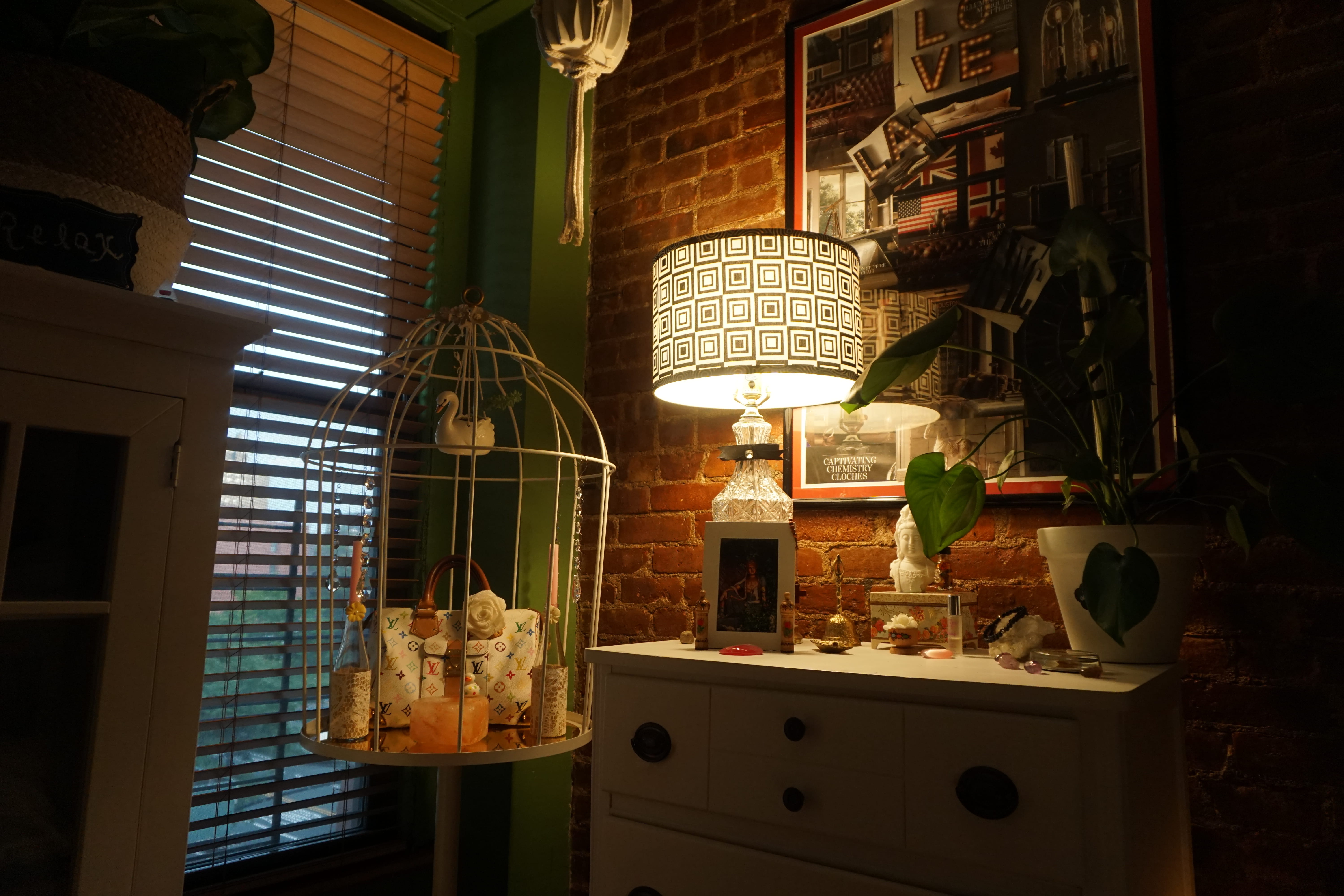 night, lampshade, domestic room, lighting, architecture, light, window, curtain, lighting equipment, built structure, table, interior design, tabletop, HD Wallpaper