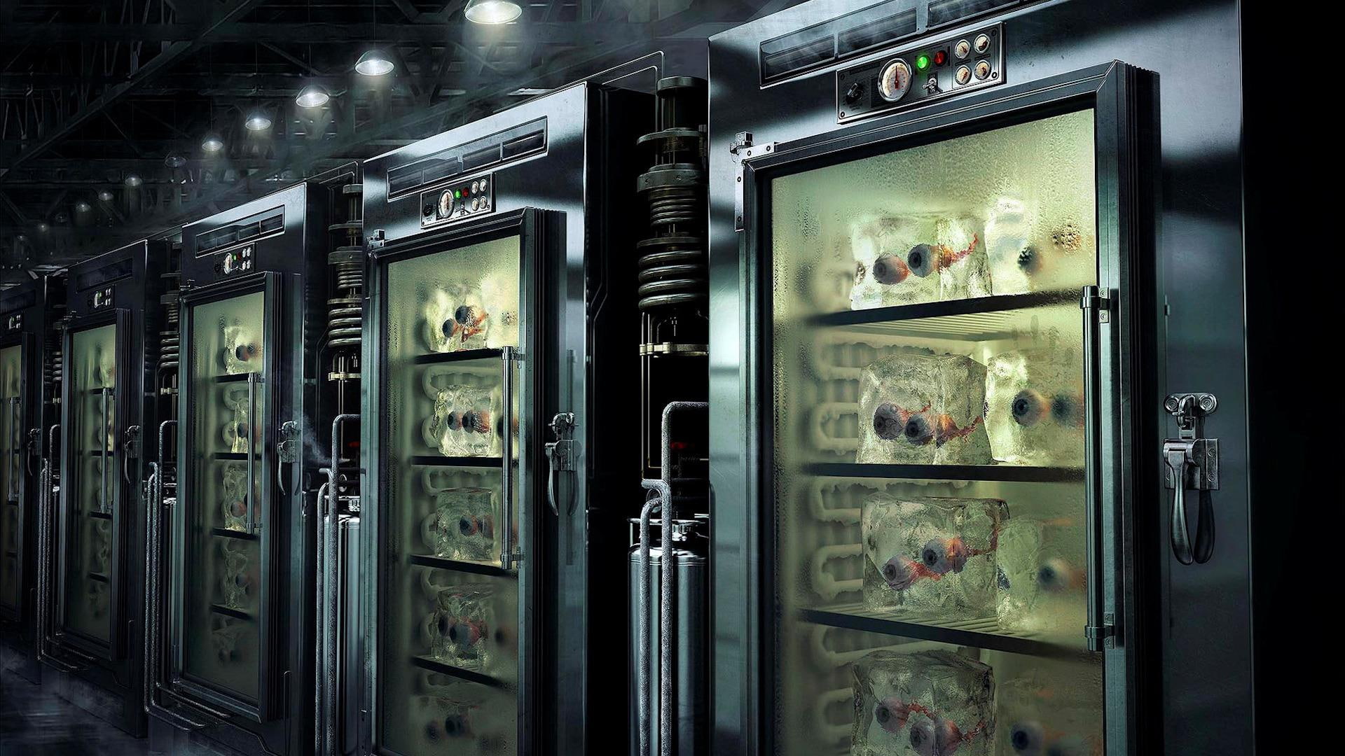 eyes, machine, zer, frozen, spare, digital art, vending, 1920x1080, 1080P, HD Wallpaper
