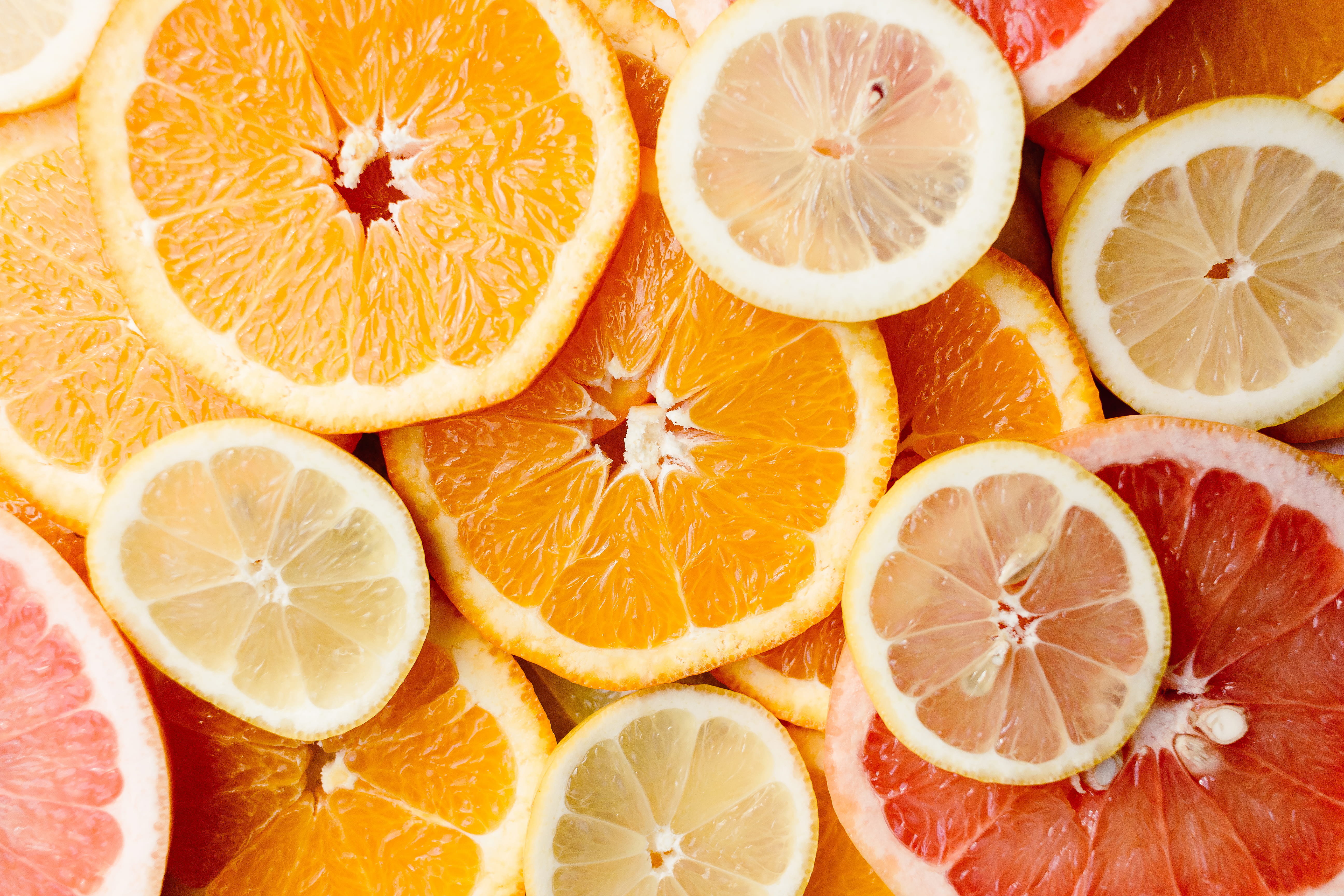 group, backgroung, lemon, grapefruit, 5K, food and drink, plant, geometric shape, orange color, bunch, indoors, poland, circle, fruits, slice, eat, full frame, HD Wallpaper