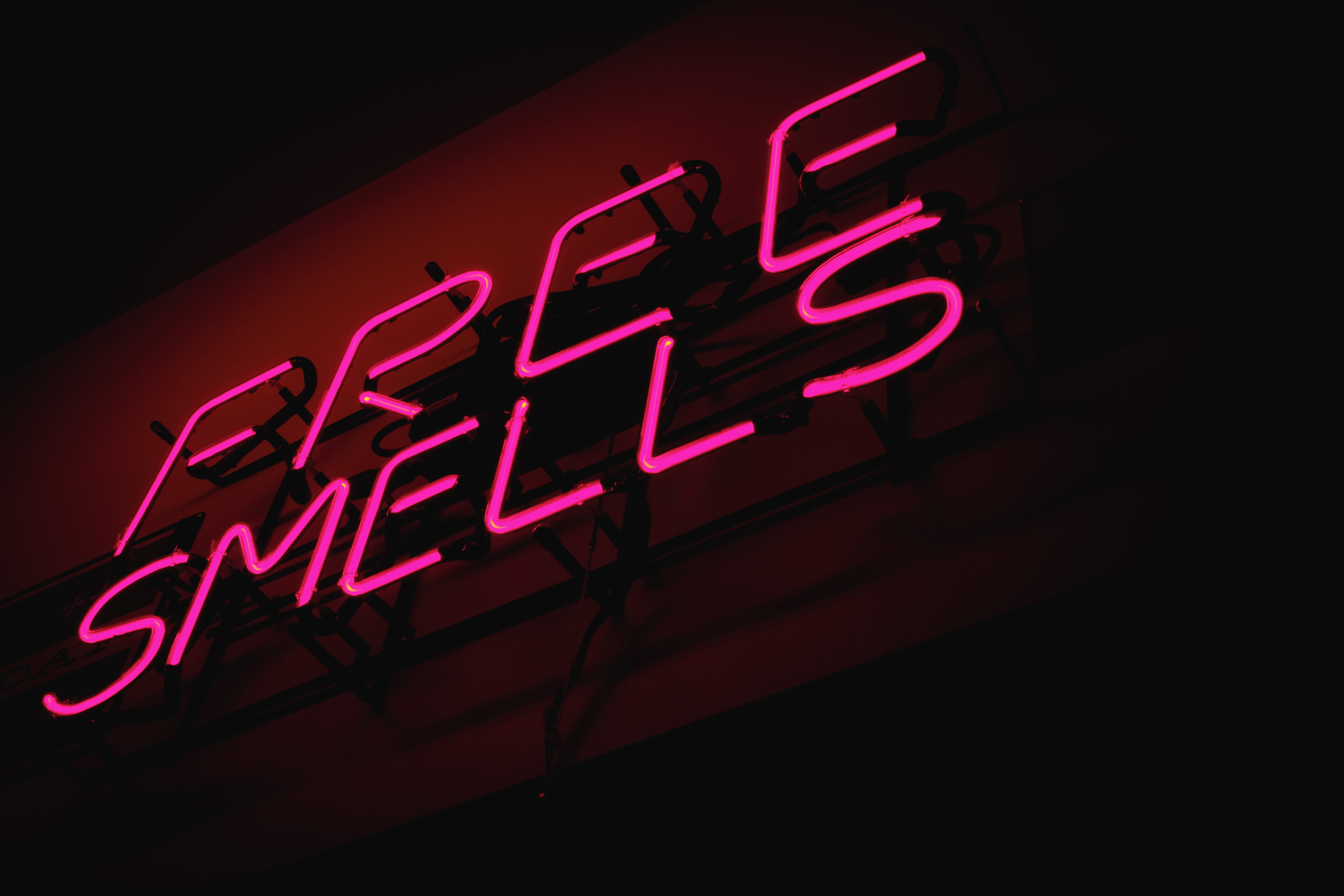 music, message, illuminated, black background, night, pink, signage, no people, led, neon, symbol, red, backgrounds, nightlife, illumination, dark, lighting equipment, HD Wallpaper