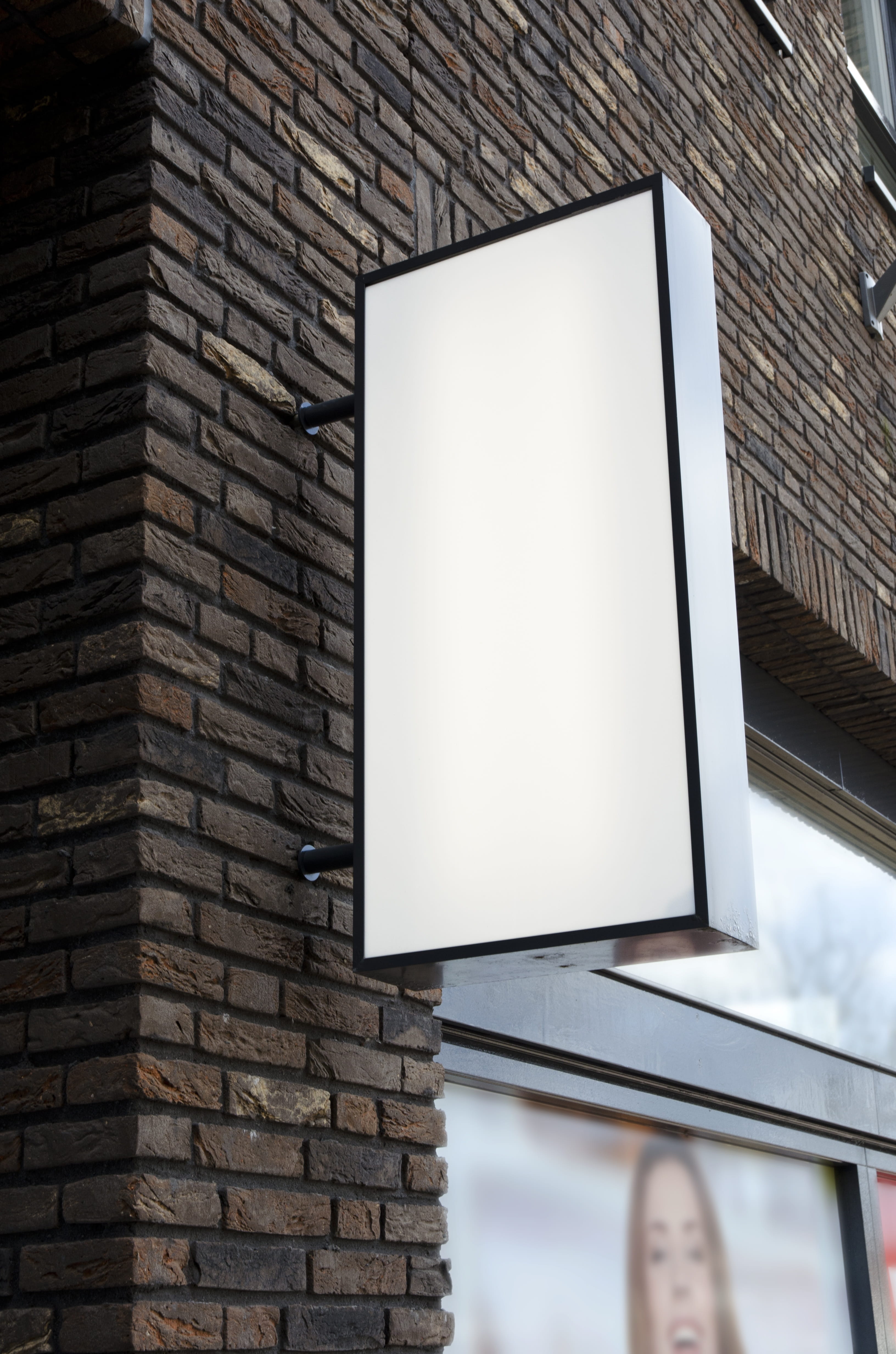 message, design, glass items, shop, advertisement, no people, business, sign, outdoors, modern, blank, marketing, signboard, brick, lighting equipment, Phone HD Wallpaper
