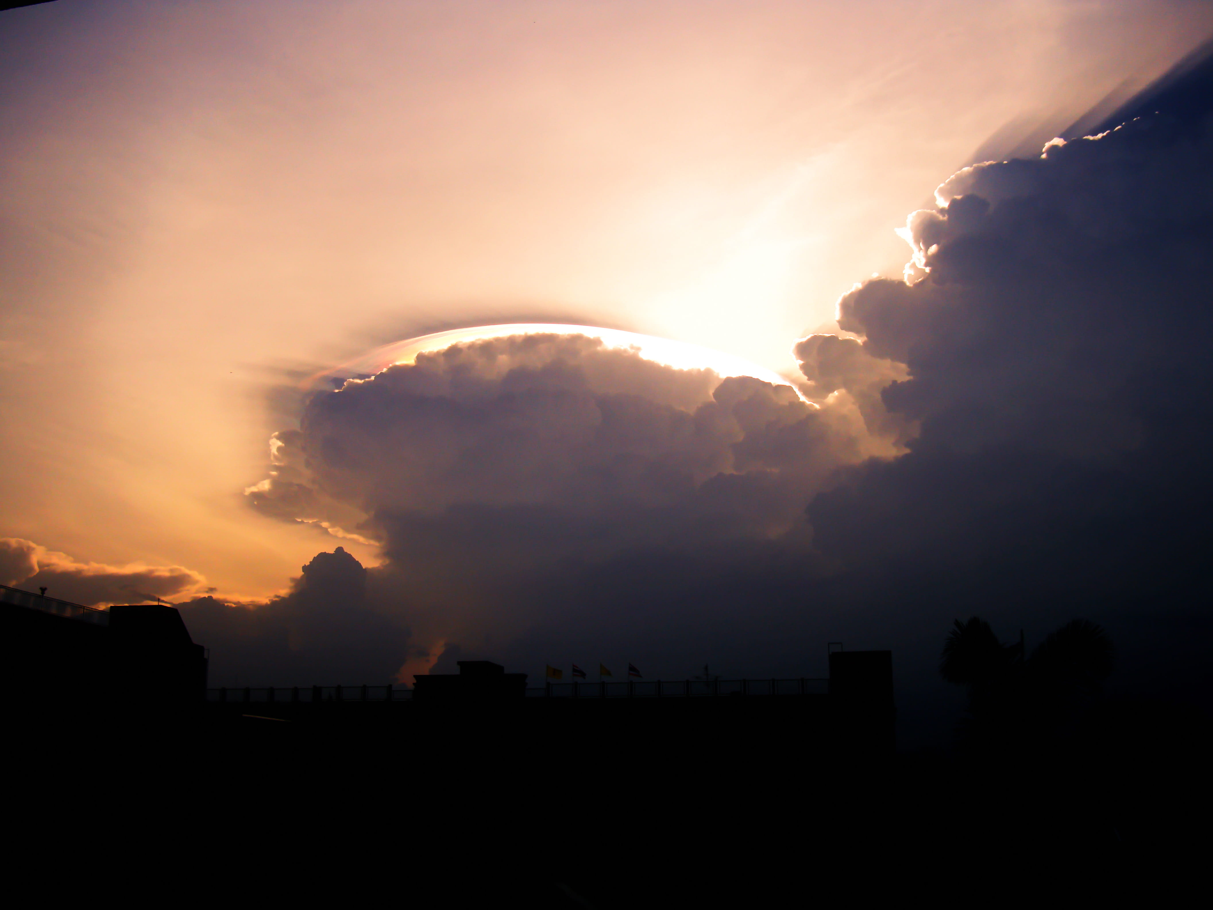 dramatic, nature, changing weather, sign, cloud - sky, architecture, sunrise, dark, scenics - nature, ufo, darkness, silhouette, poisonous, cloud, photography, HD Wallpaper