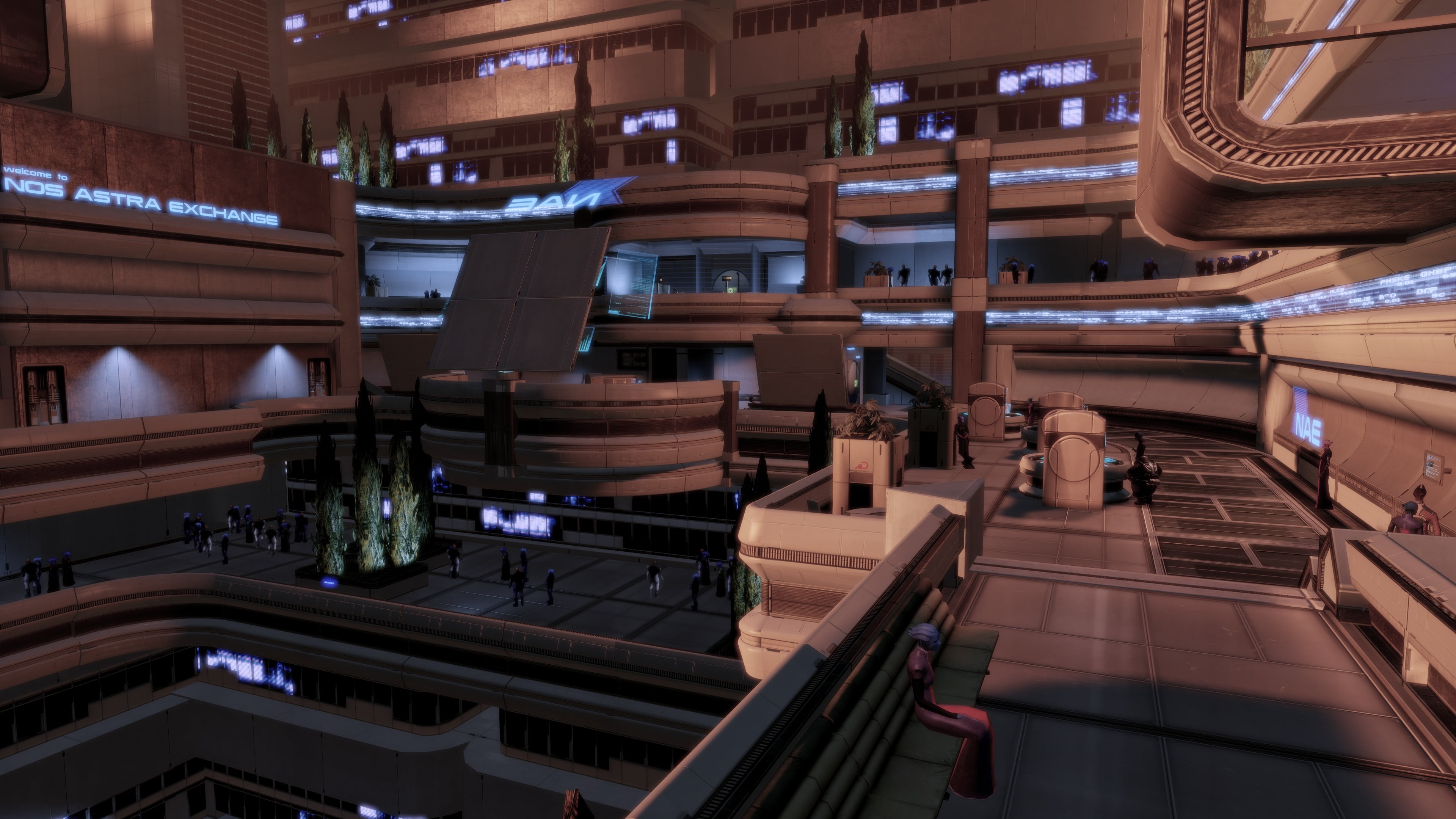 absence, business, seat, high angle view, no people, Nos Astra, wood - material, ceiling, brown, window, Mass Effect, Illium, architecture, in a row, religion, HD Wallpaper
