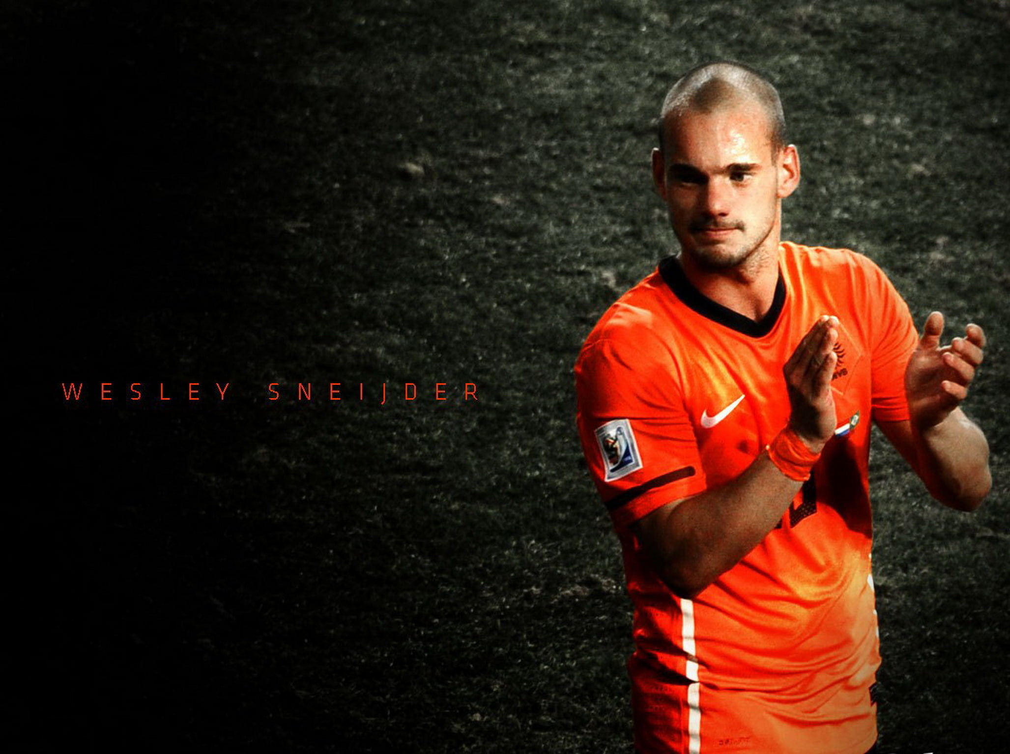 1080P, orange, sneijder, wesley, HD Wallpaper