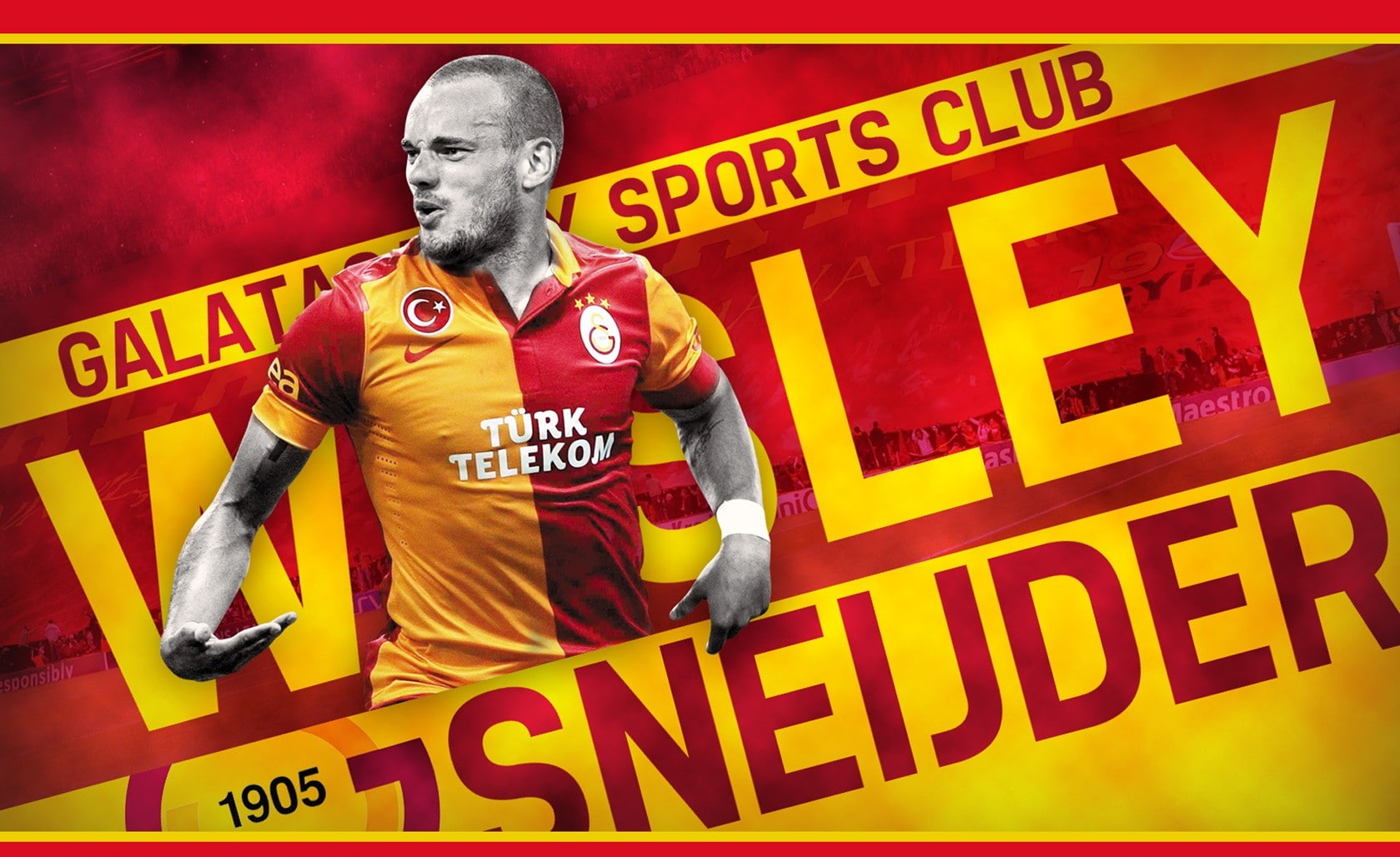 men, front view, sign, Galatasaray S.K., crime, aggression, portrait, occupation, clothing, western script, 720P, communication, Wesley Sneijder, people, HD Wallpaper