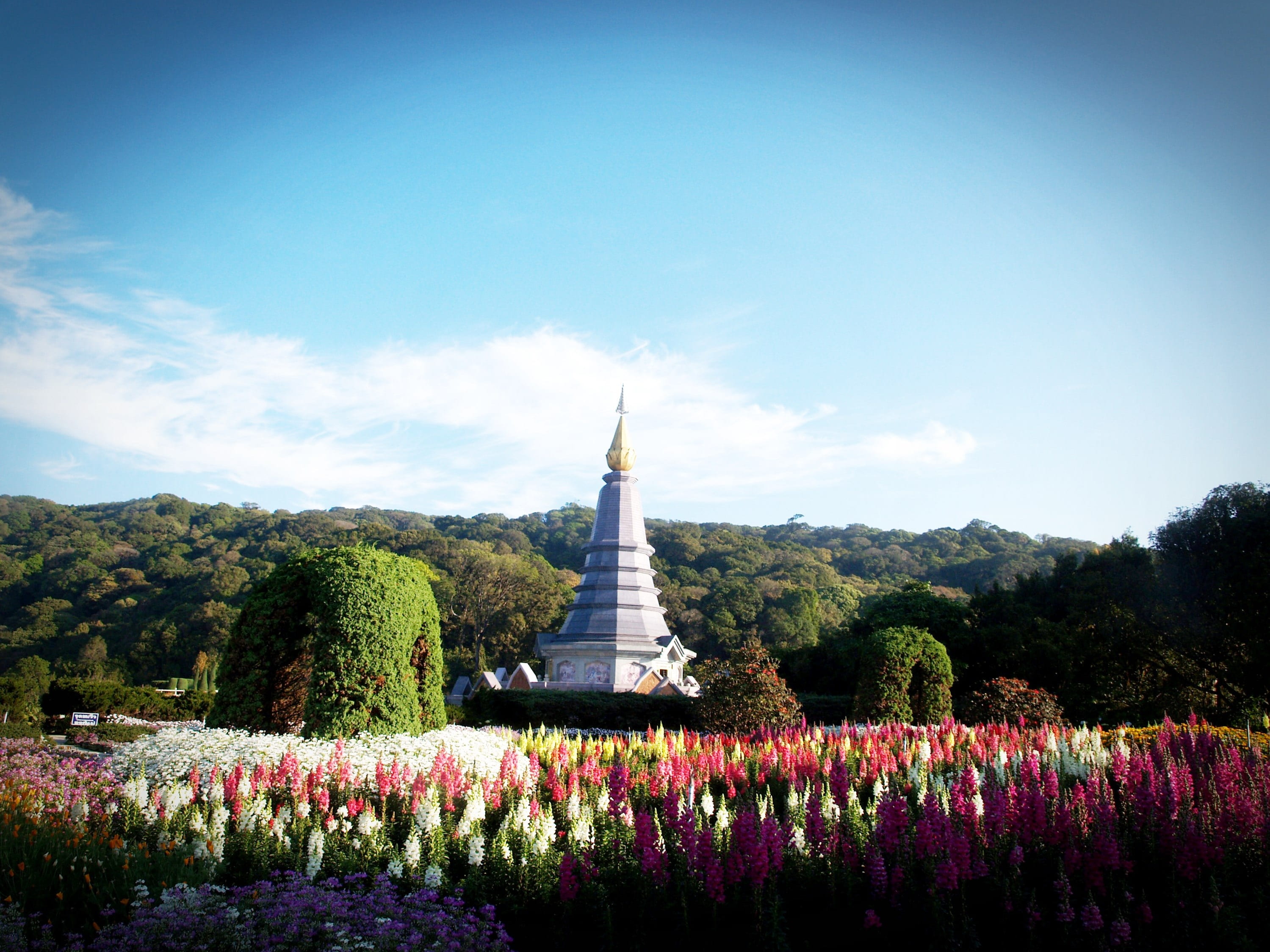 landscape, culture, blue, outdoors, national, growth, space, religious, beauty, east, design, architecture, background, buddhism, beautiful, beauty in nature, HD Wallpaper