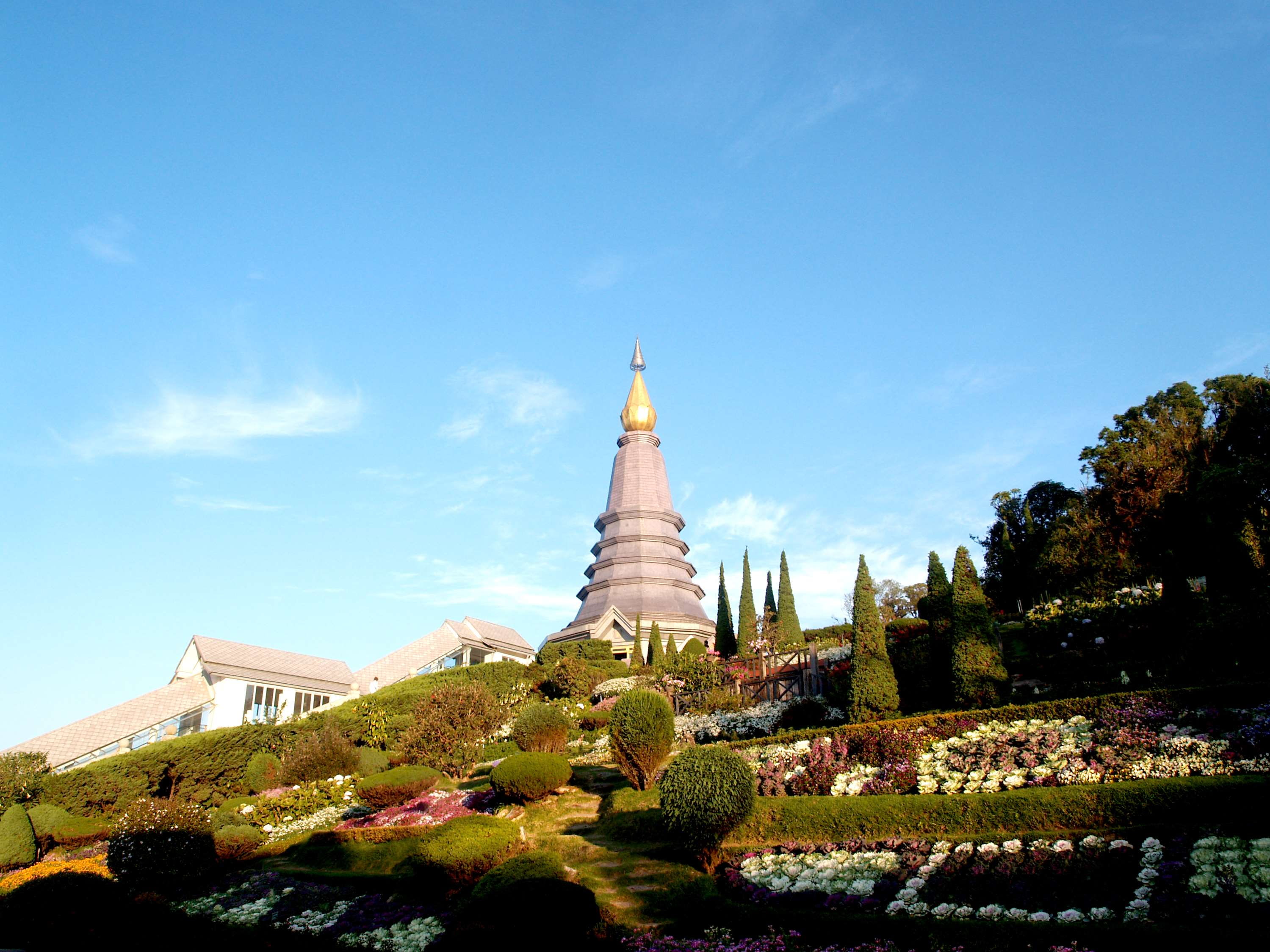 construction, spirituality, tree, doi, built structure, beauty, ancient civilization, east, history, lands, ancient, background, asia, tower, buddhism, HD Wallpaper