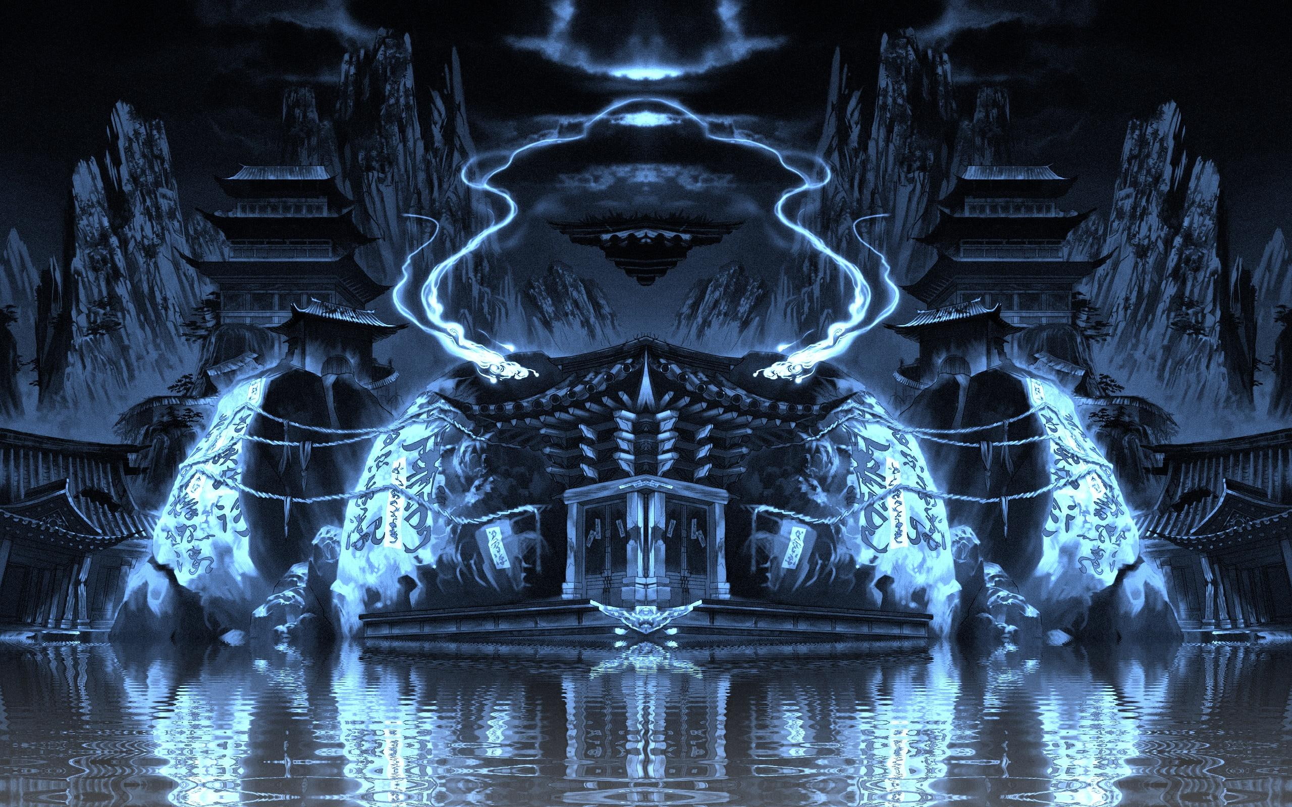 lost, blue, 2K, wave, nice, cool, animals, pavilion, HD Wallpaper