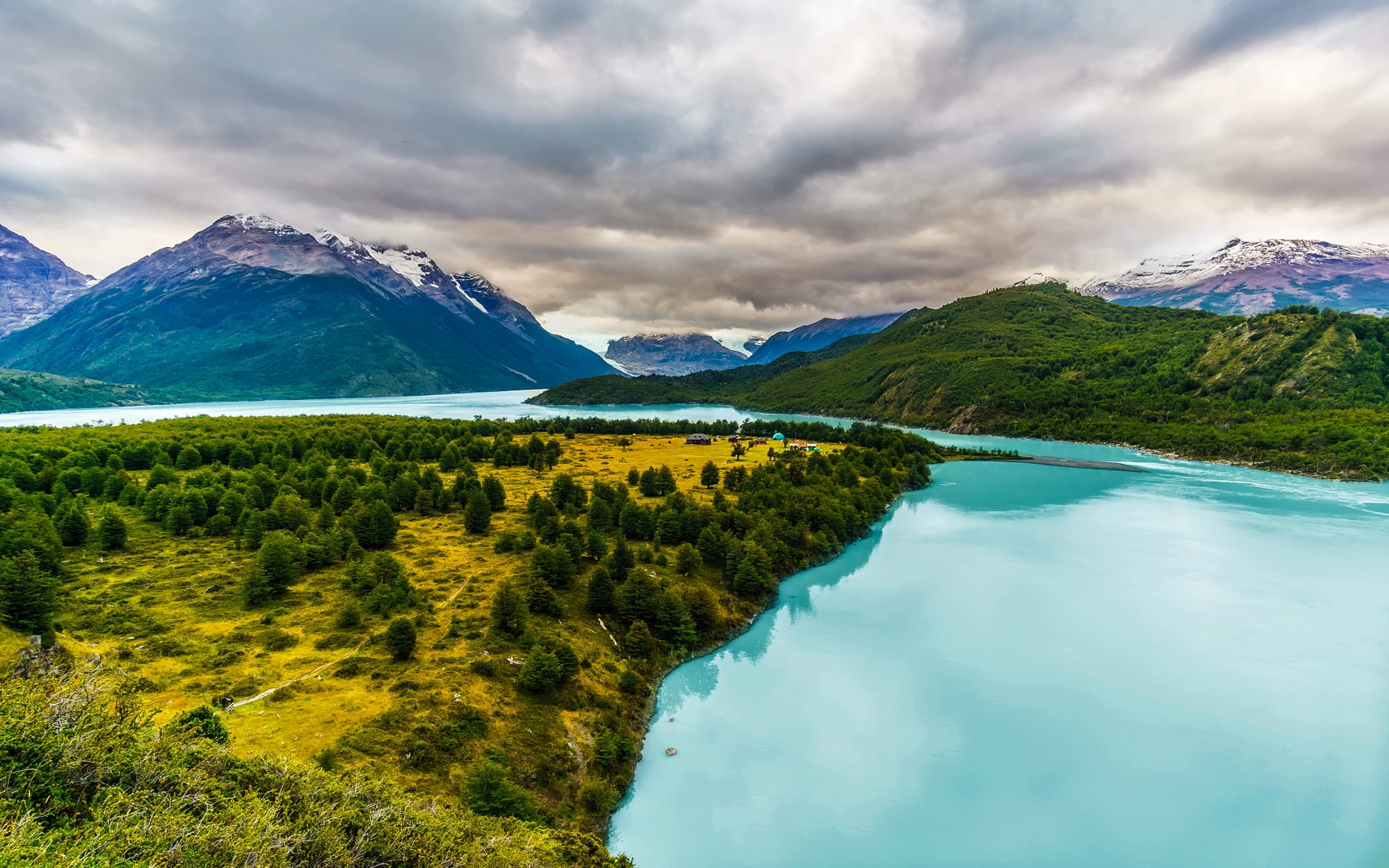 tranquility, clouds, scenics, scenics - nature, lake, countryside, trees, woods, landscape, snowcapped mountain, plant, no people, travel destinations, HD Wallpaper