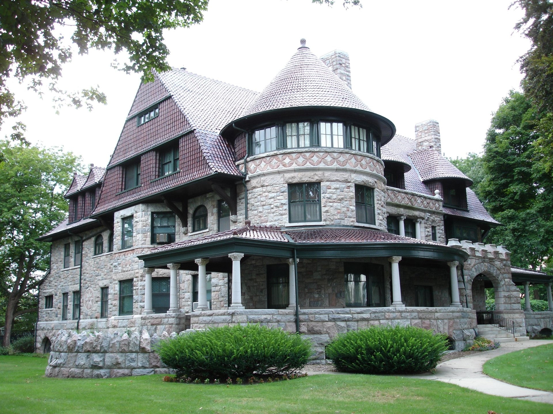 House, Victorian, Gray, Stone, Man Made, 1080P, Mansion, HD Wallpaper