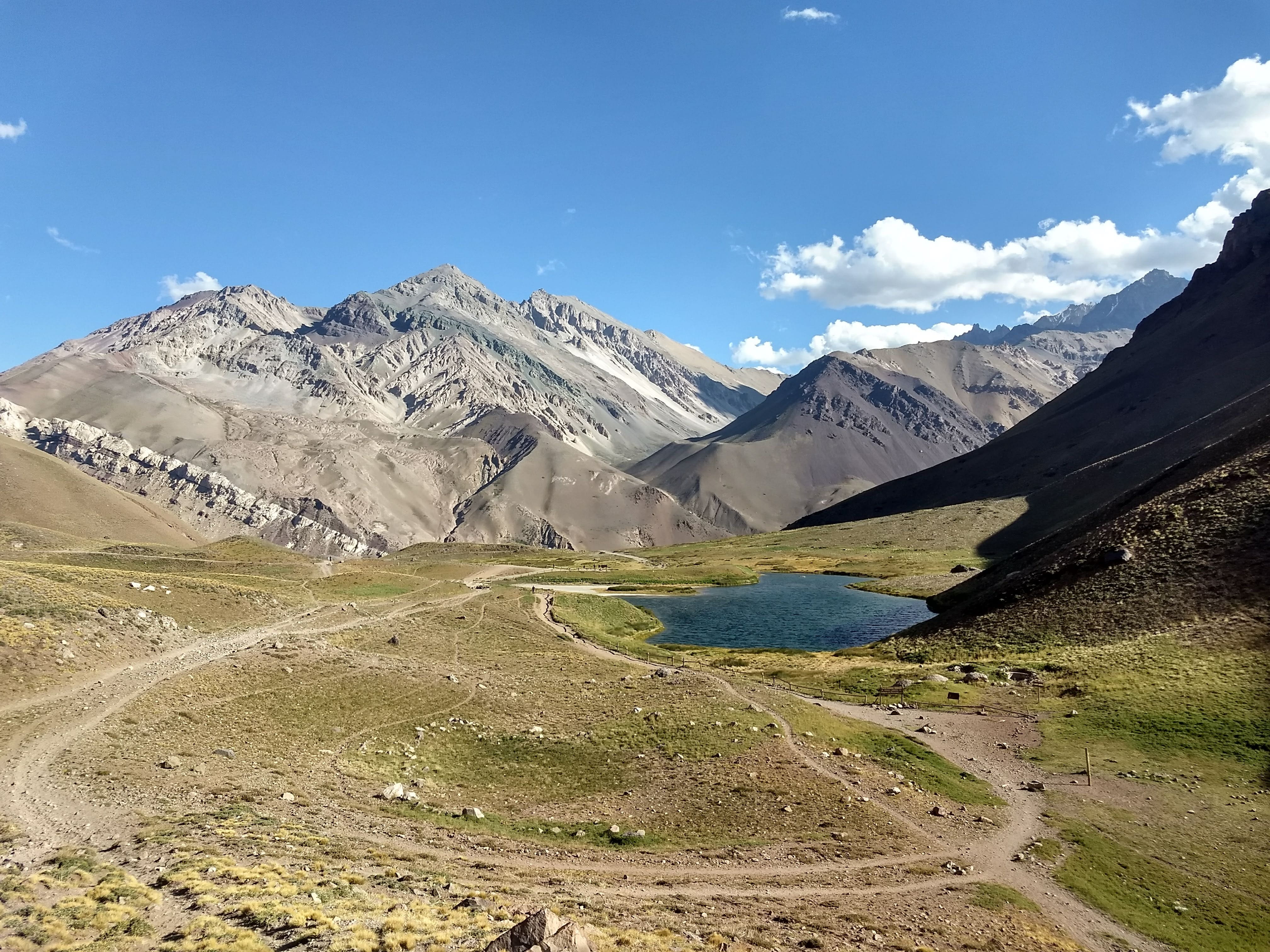 scenics - nature, non-urban scene, road, mendoza, beauty in nature, andes, lake, rn7 10, remote, sky, tranquility, scenery, mountains, snowcapped mountain, HD Wallpaper