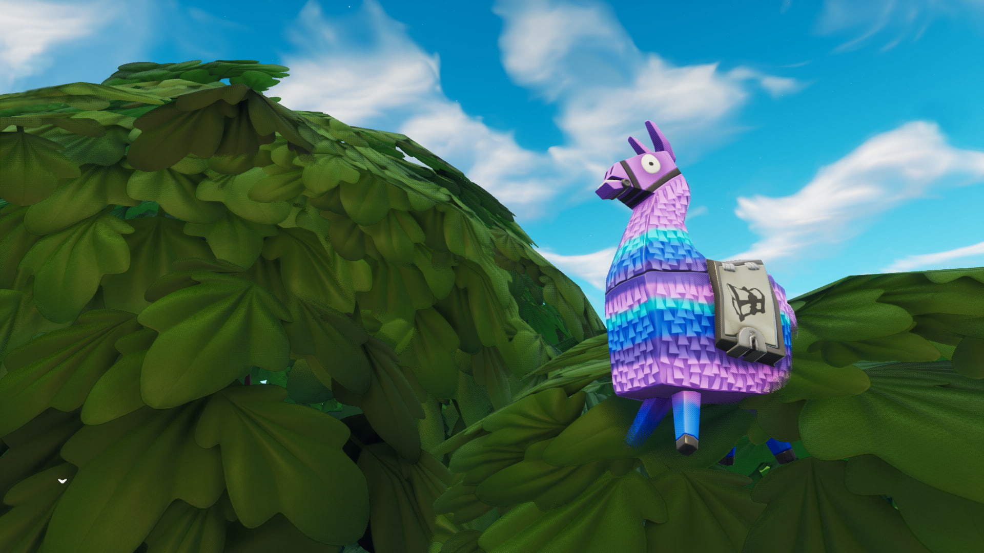 creativity, close-up, cloud - sky, craft, day, human representation, blue, 1080P, sky, low angle view, beauty in nature, tree, green color, fortnite, outdoors, HD Wallpaper